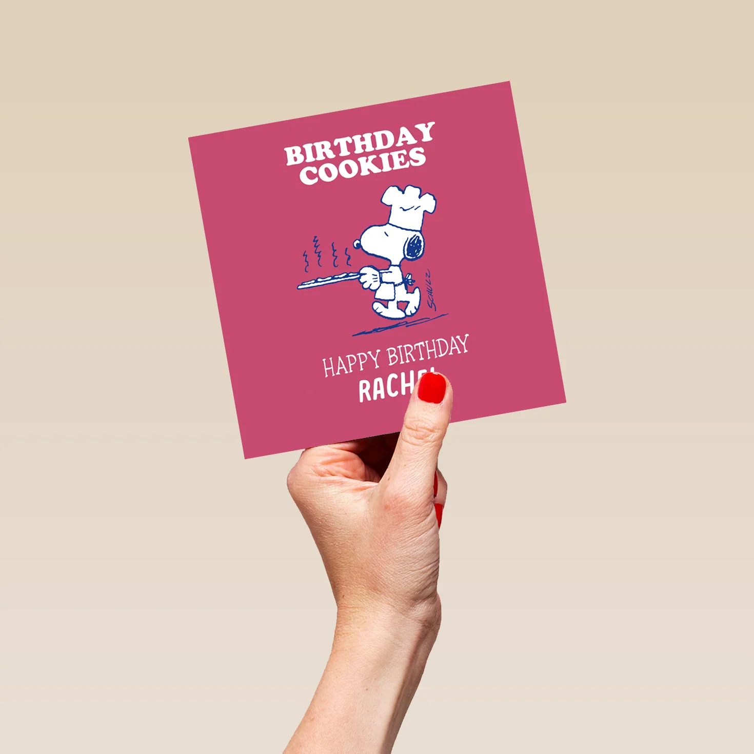 Personalised Editable PEANUTS™ SNOOPY Cookies Birthday Card - Image 5