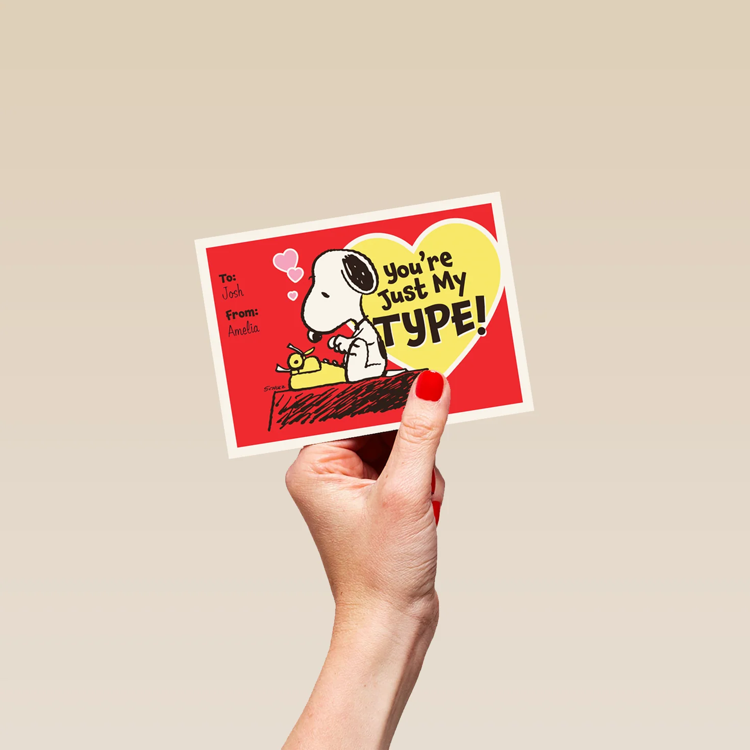 Personalised Editable PEANUTS™ SNOOPY Typewriter Anniversary Card - Image 4