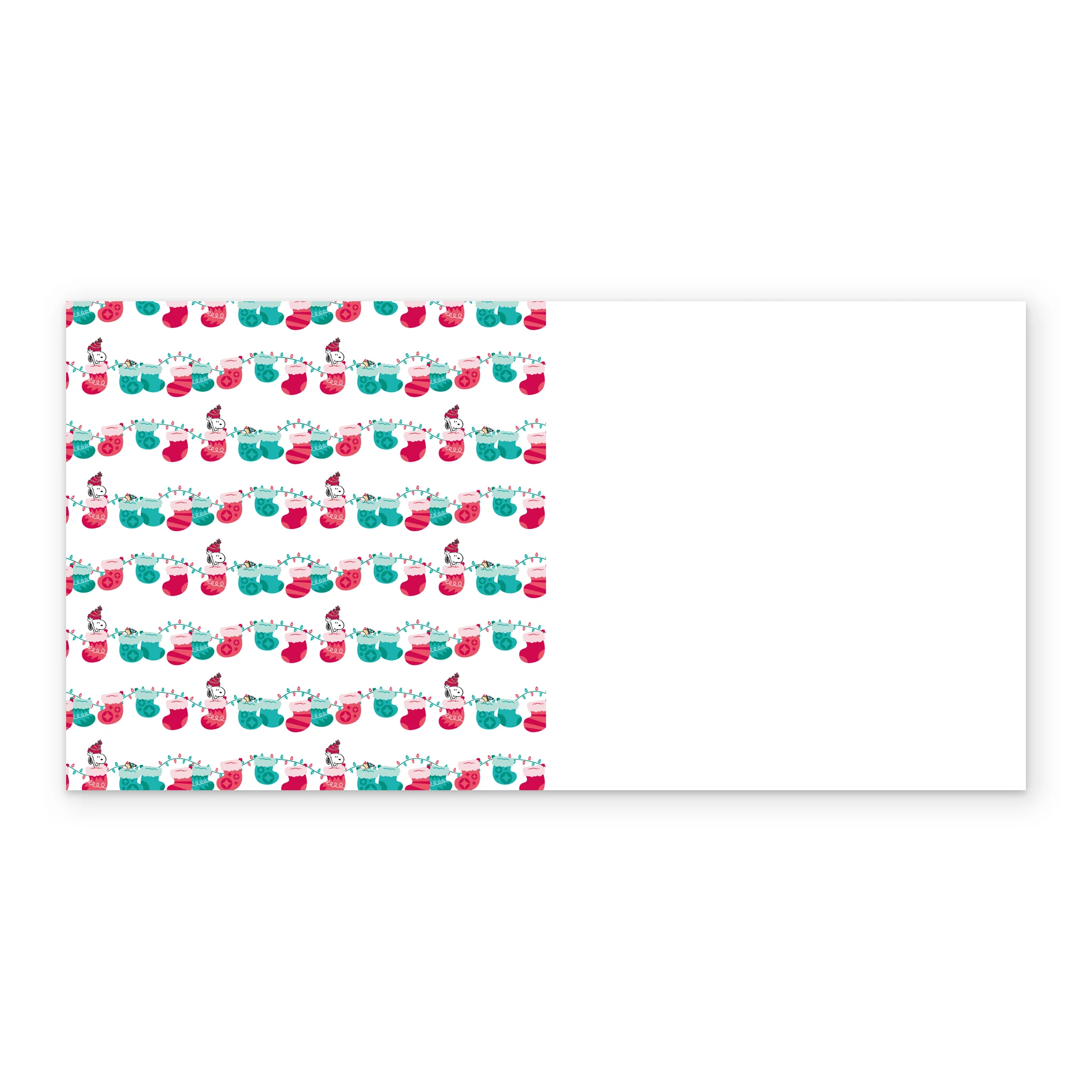 Personalised Editable PEANUTS™ SNOOPY & WOODSTOCK Stocking Christmas Card - Image 3