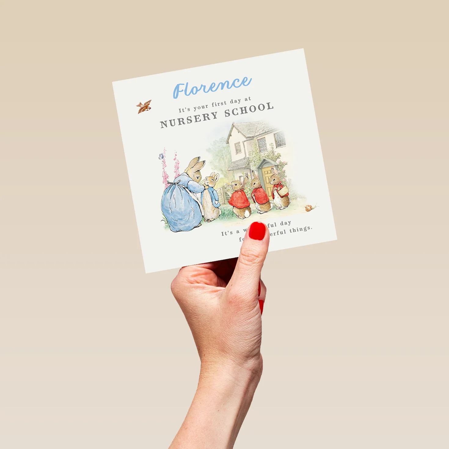 Personalised Editable Peter Rabbit™ Good Luck at Nursery Card - Image 5