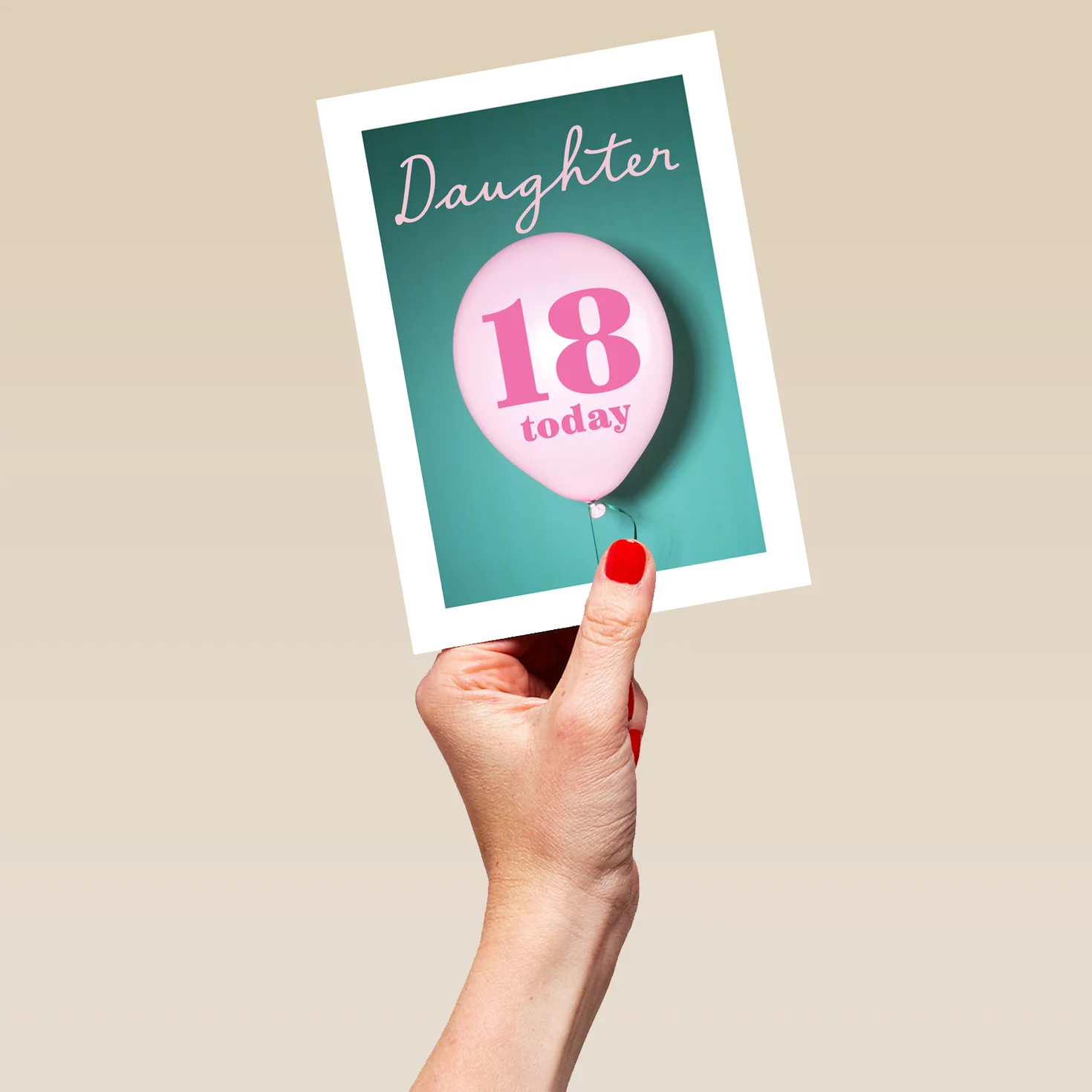 Personalised & Editable Pink Balloon 18th Birthday Card - Image 5