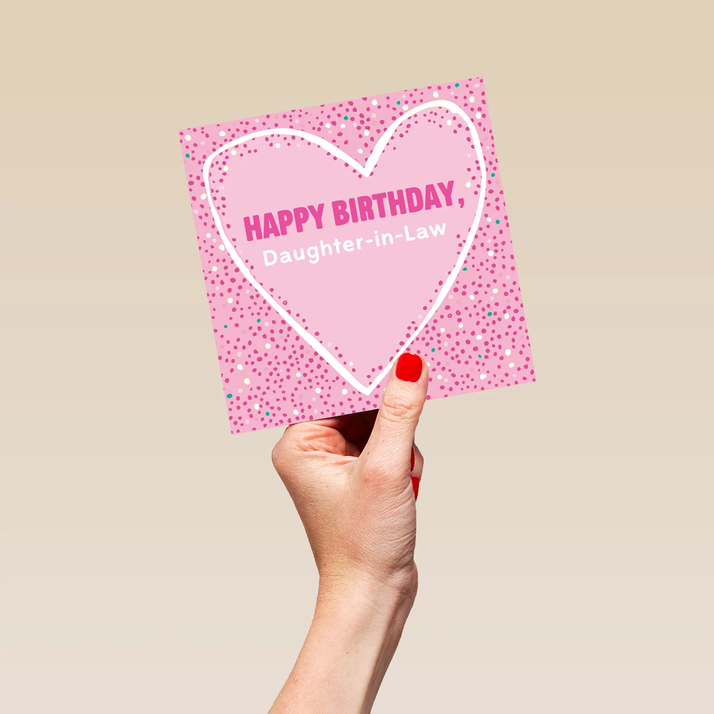 Personalised & Editable Pink Daughter in Law Birthday Card - Image 5