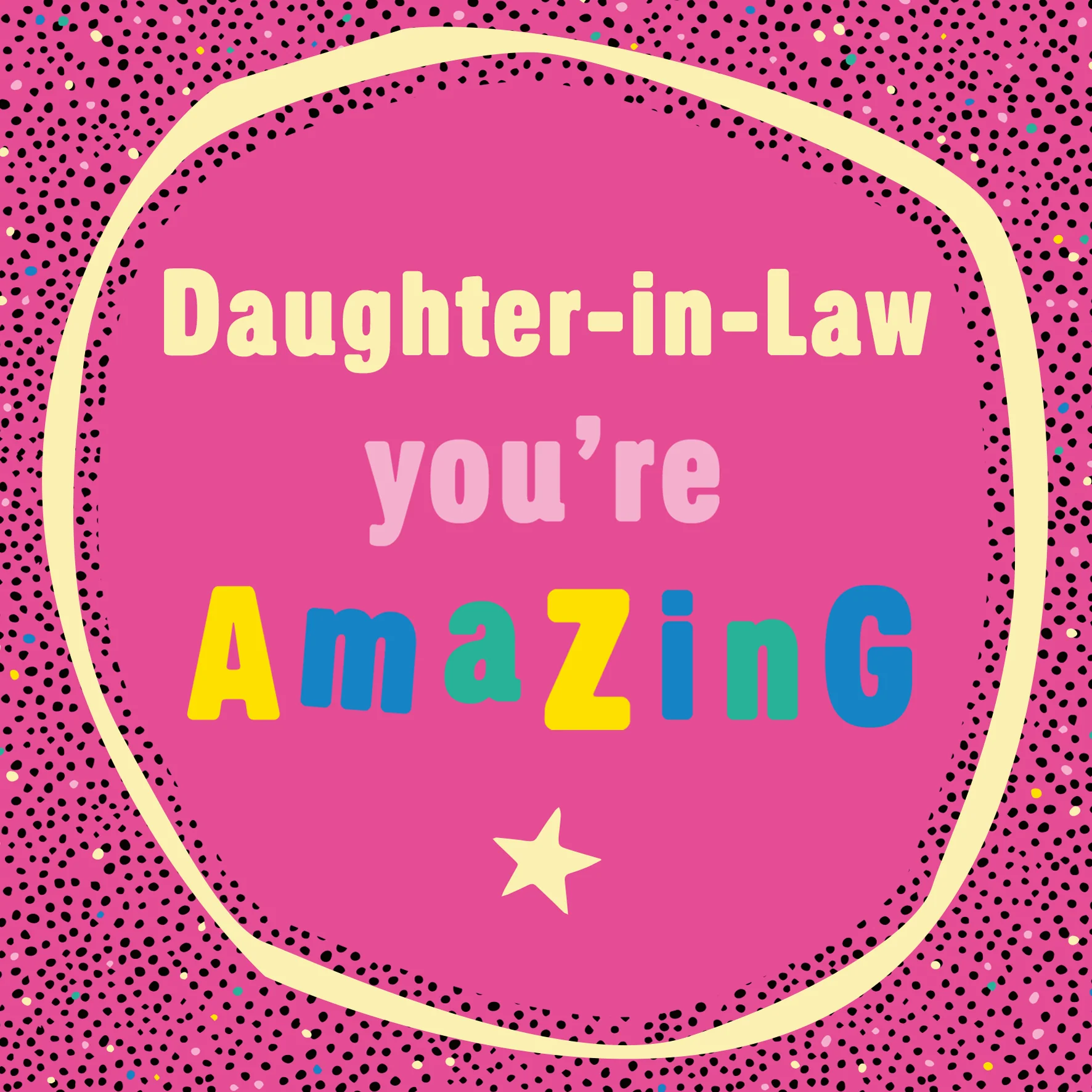 Personalised & Editable Pink Daughter in Law Greeting Card