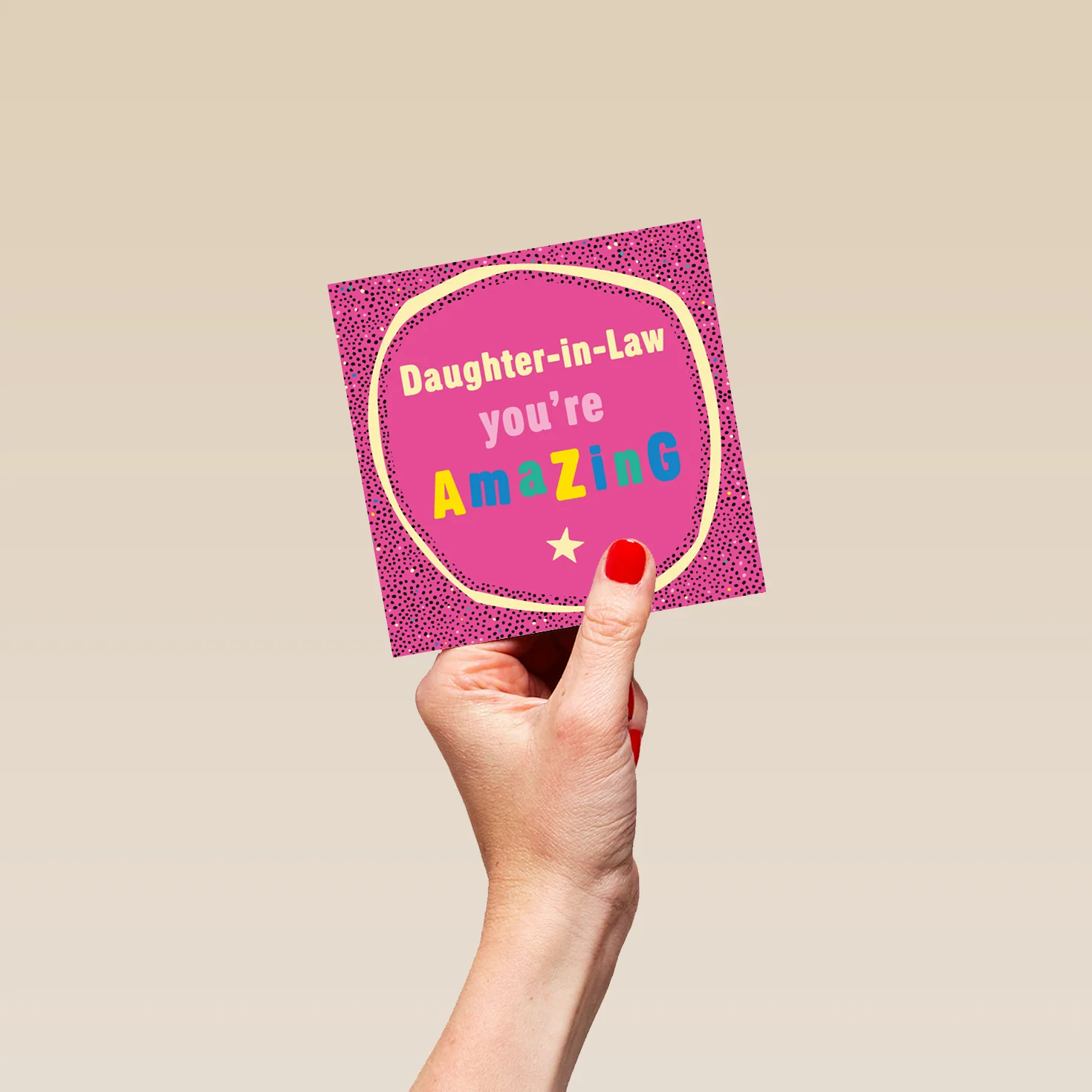 Personalised & Editable Pink Daughter in Law Greeting Card - Image 4