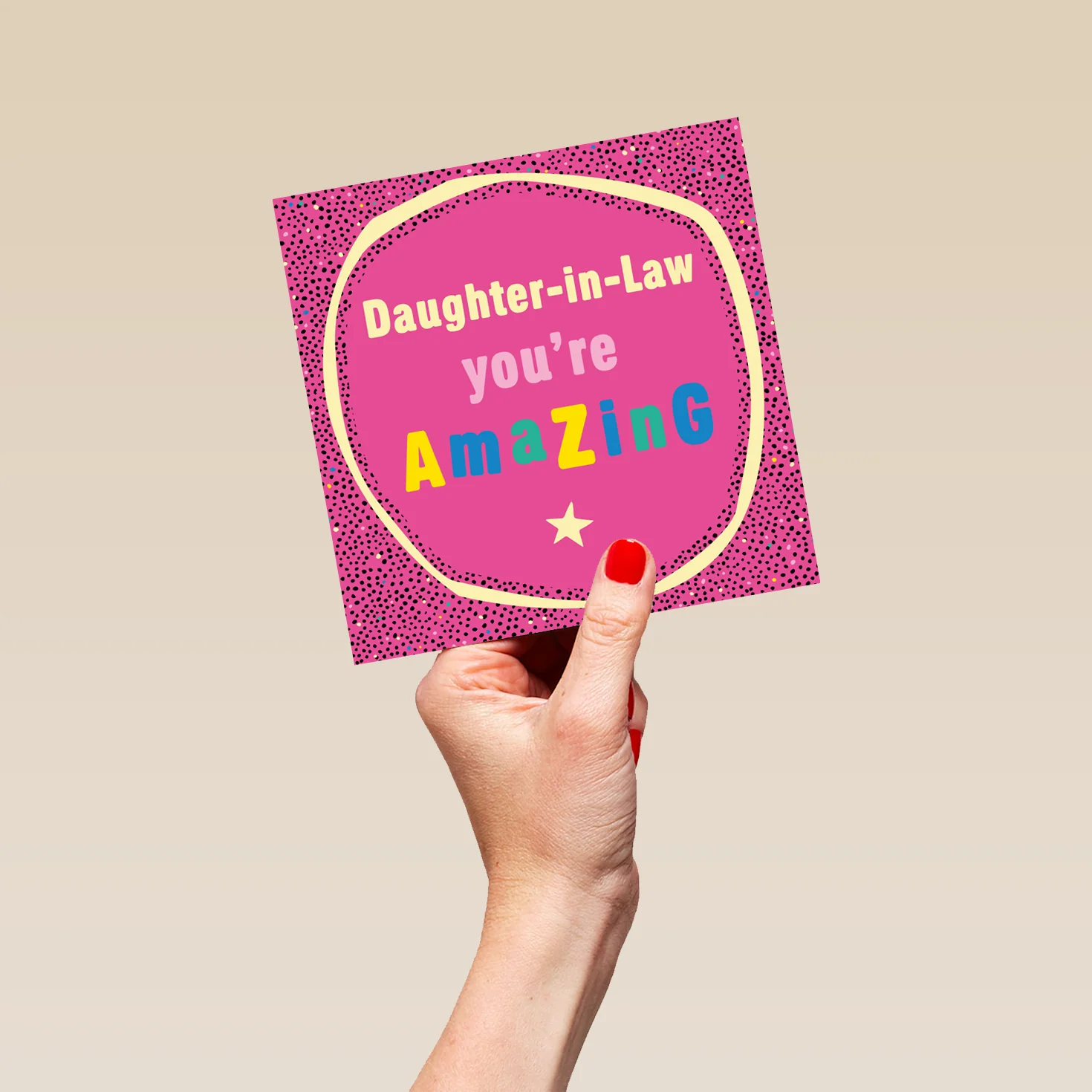 Personalised & Editable Pink Daughter in Law Greeting Card - Image 5
