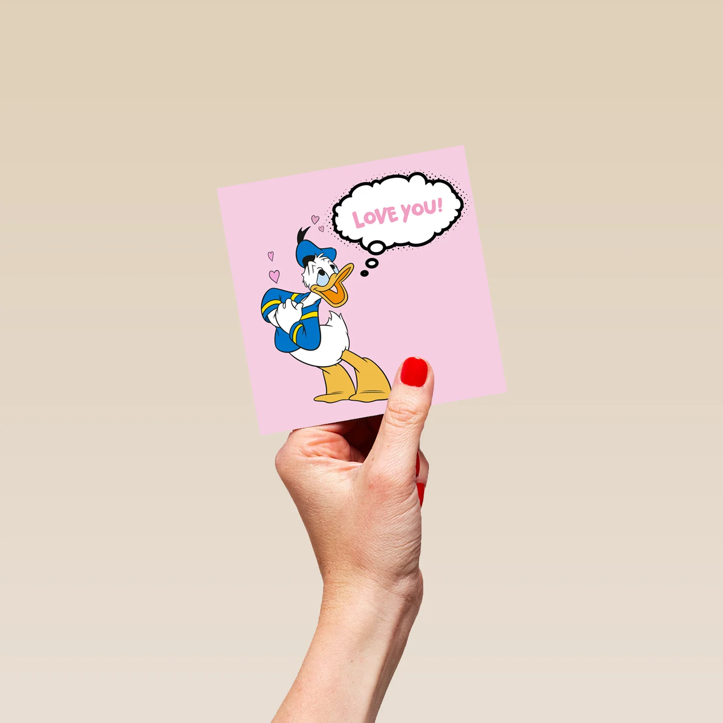 Personalised & Editable Pink Donald Duck Anniversary Card - Image 4