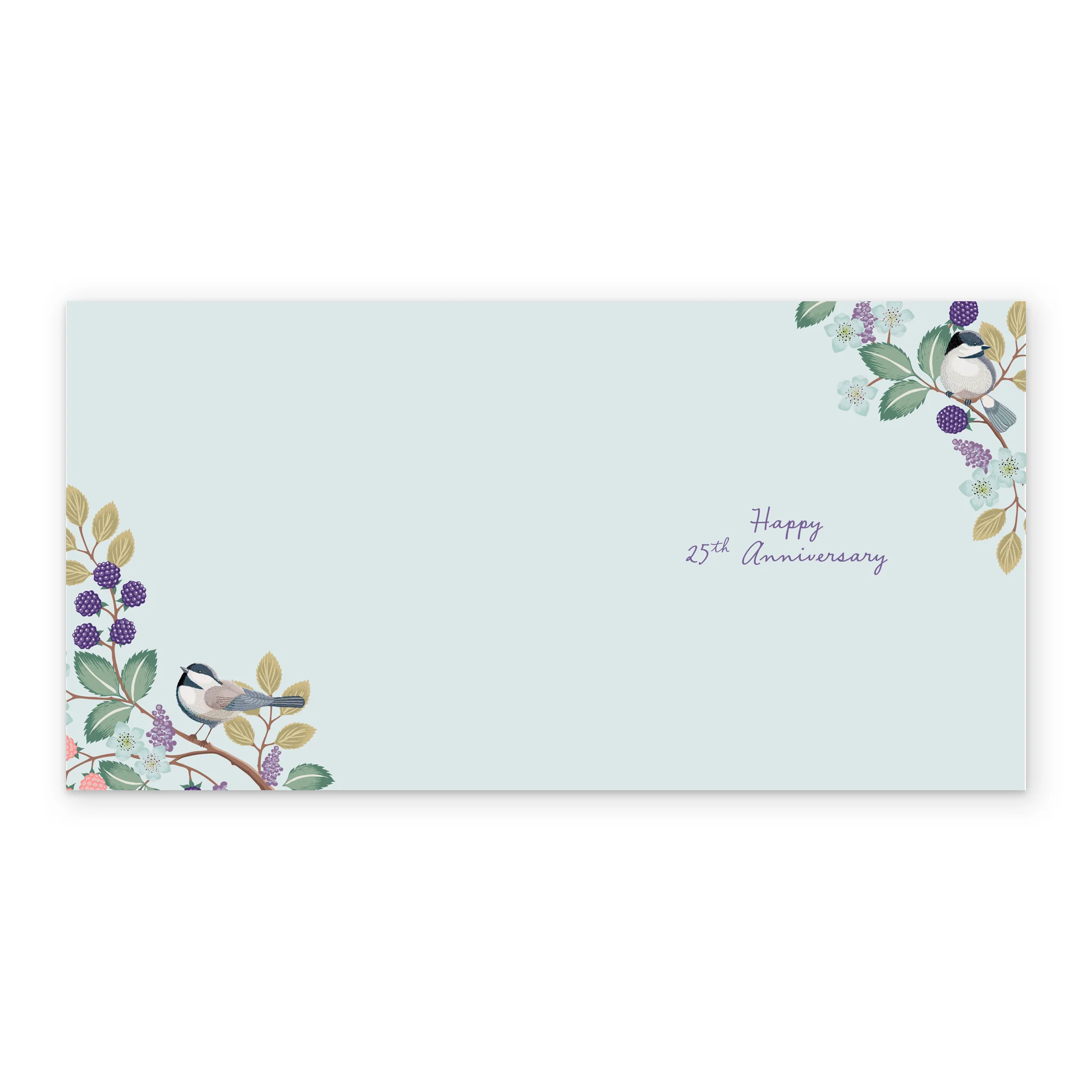 Personalised & Editable Pink Florals 25th Anniversary Card - Image 3