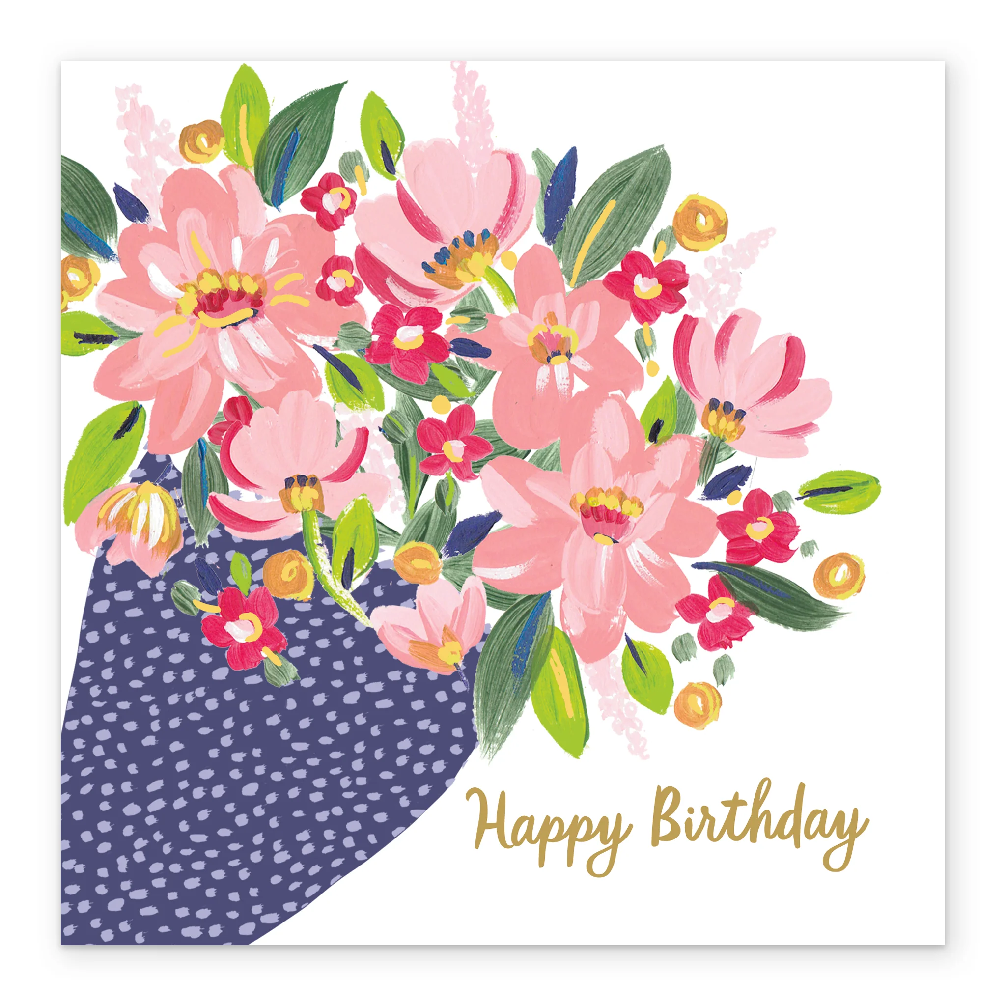 Personalised Editable Pink Florals Birthday Card - Image 2