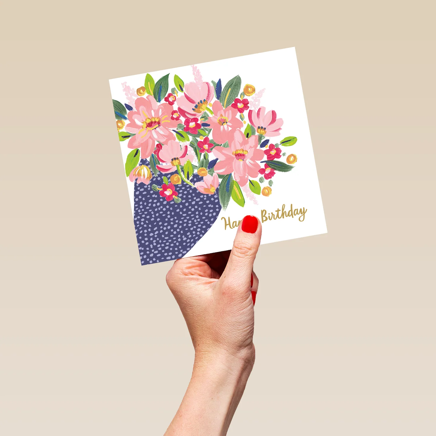 Personalised Editable Pink Florals Birthday Card - Image 5