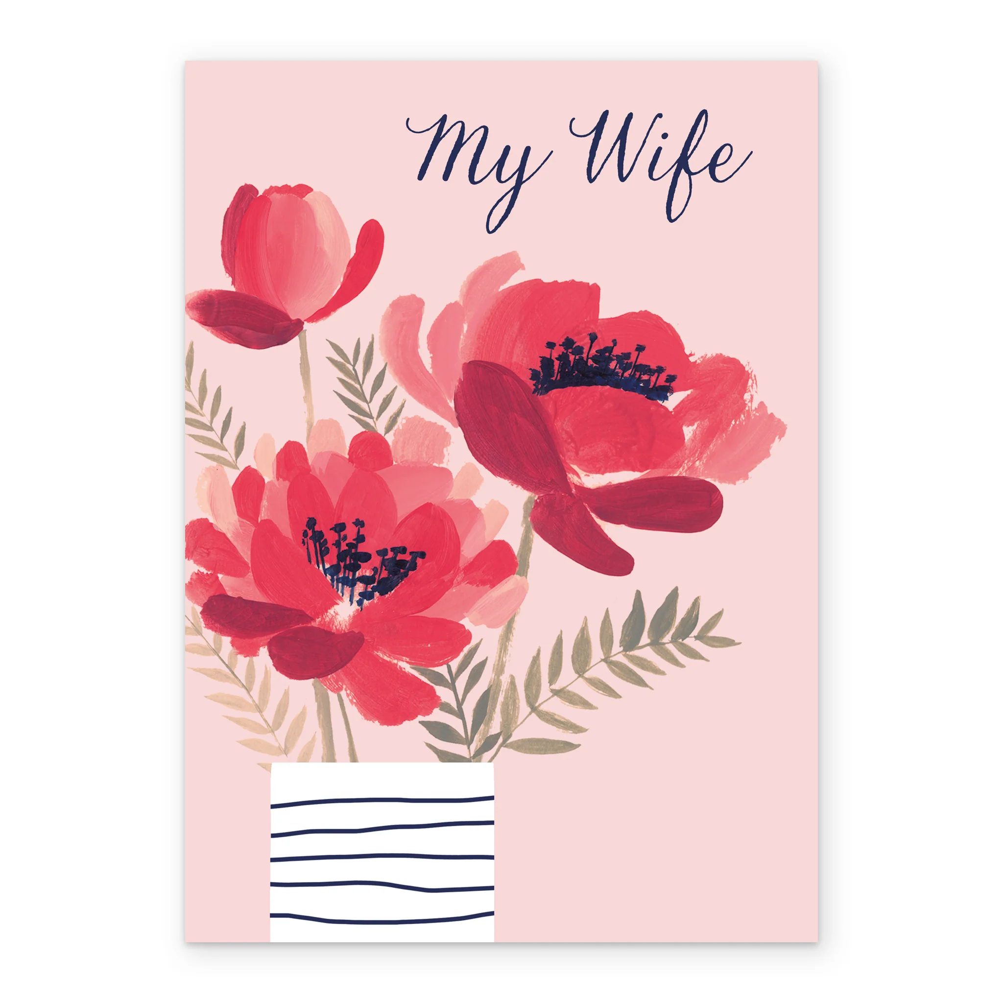 Personalised Editable Pink Florals Mother's Day Card for Wife - Image 2