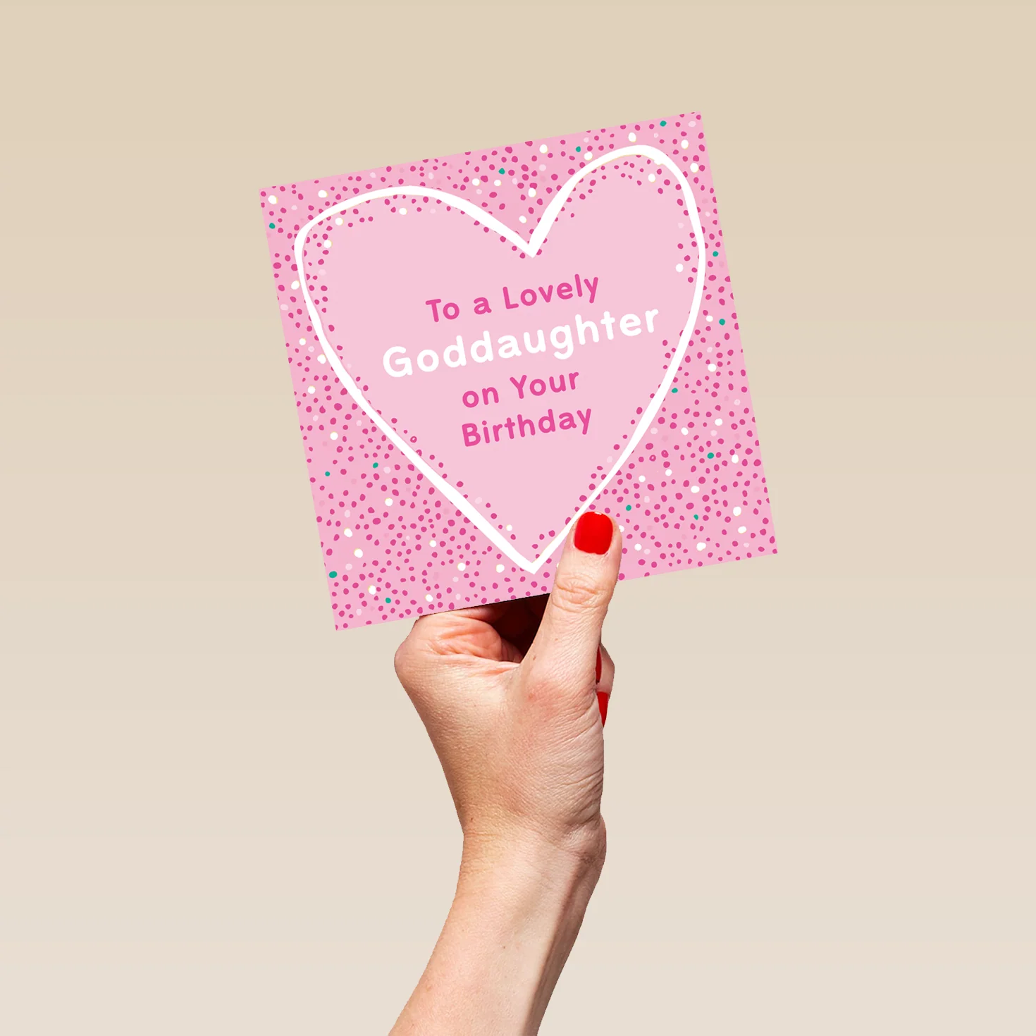 Personalised & Editable Pink Goddaughter Birthday Card - Image 5