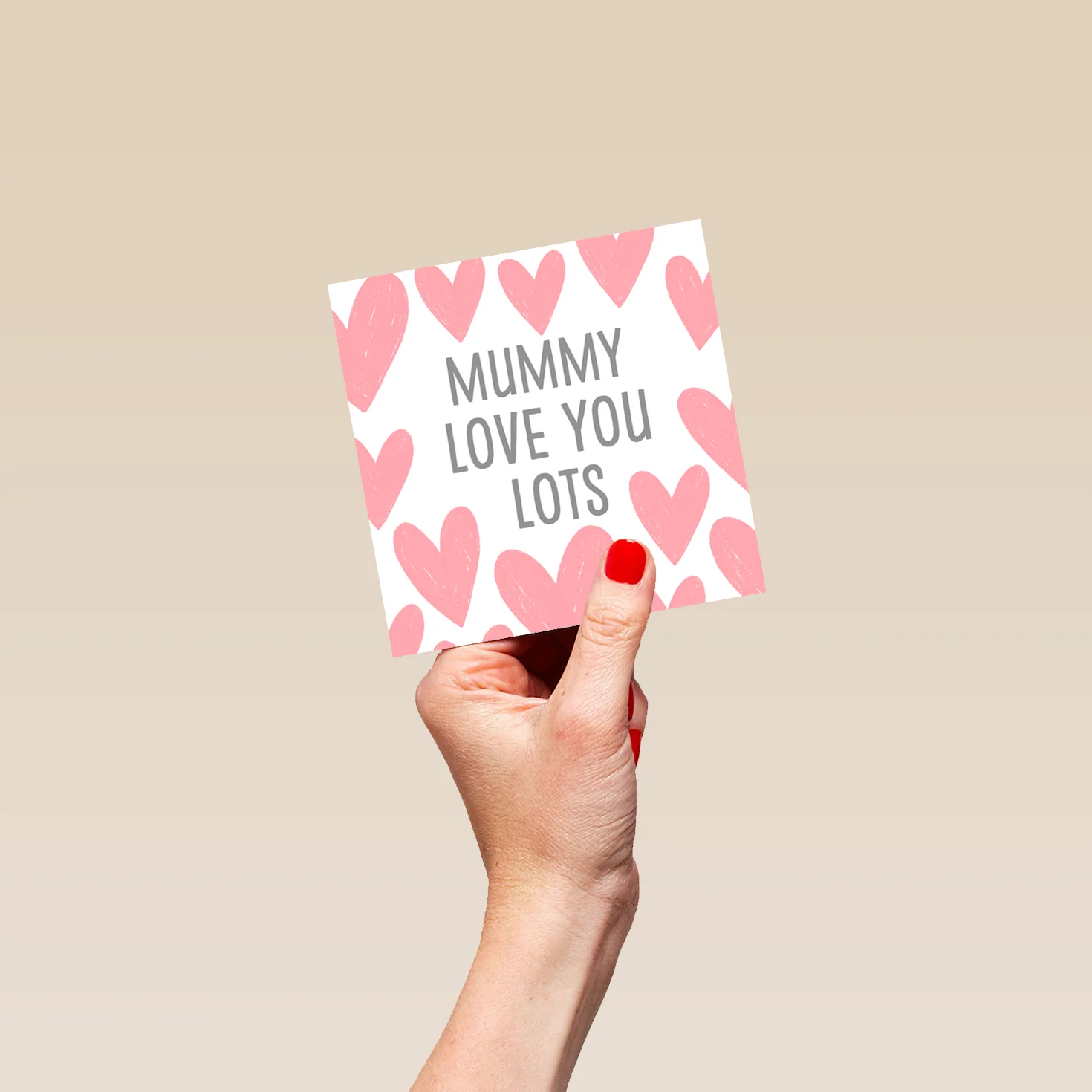 Personalised & Editable Pink Hearts Birthday Card for Mummy - Image 4