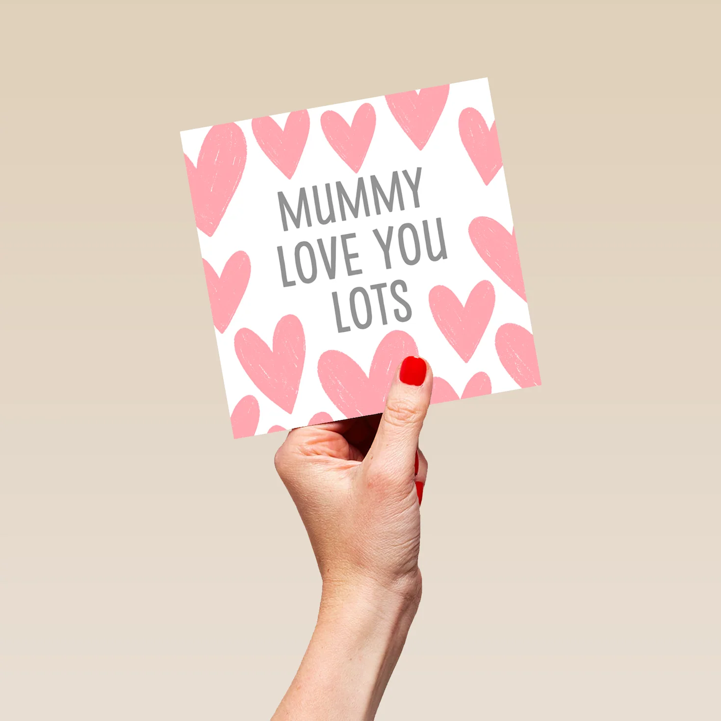 Personalised & Editable Pink Hearts Birthday Card for Mummy - Image 5