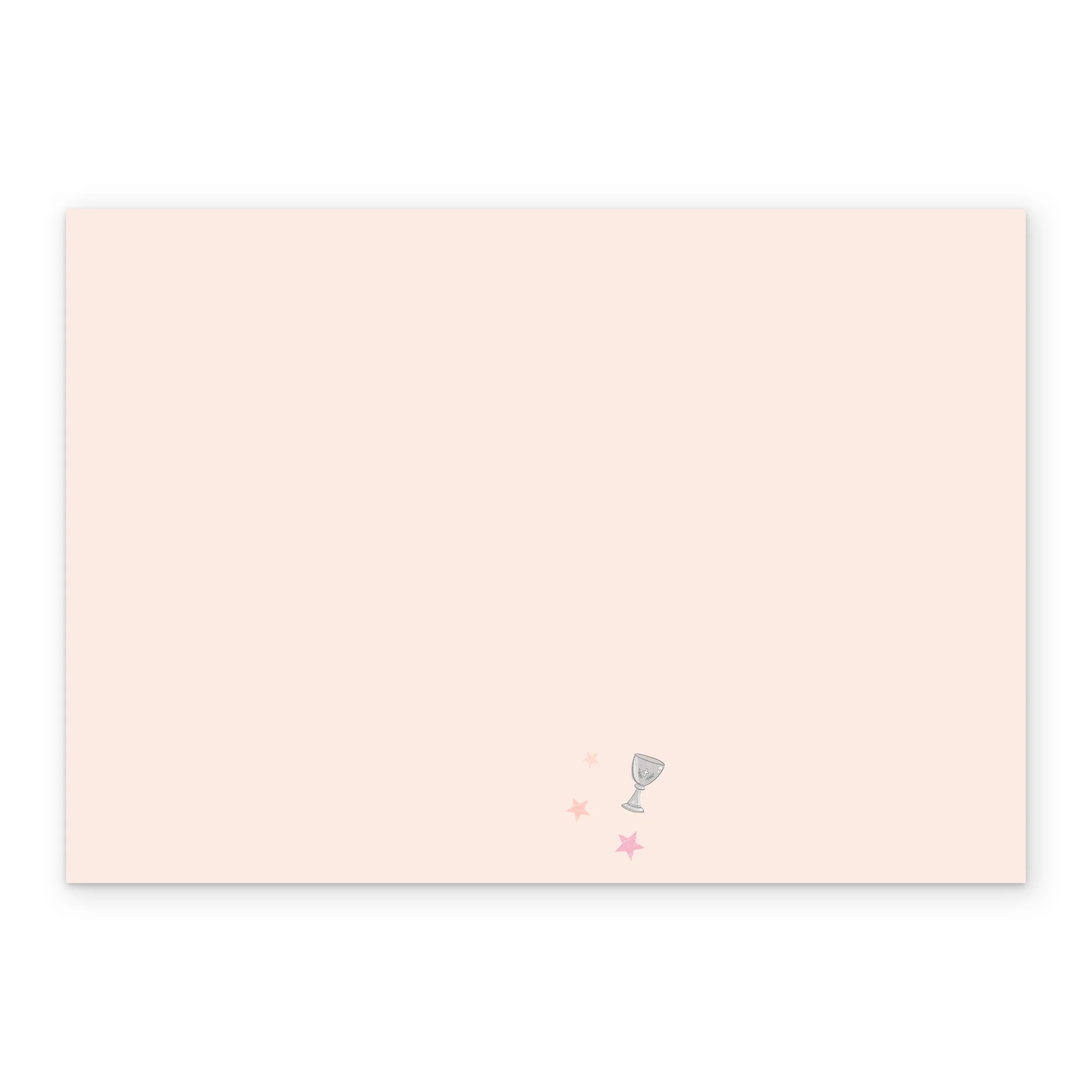Personalised Editable Pink Religious Icons First Communion Card - Image 3