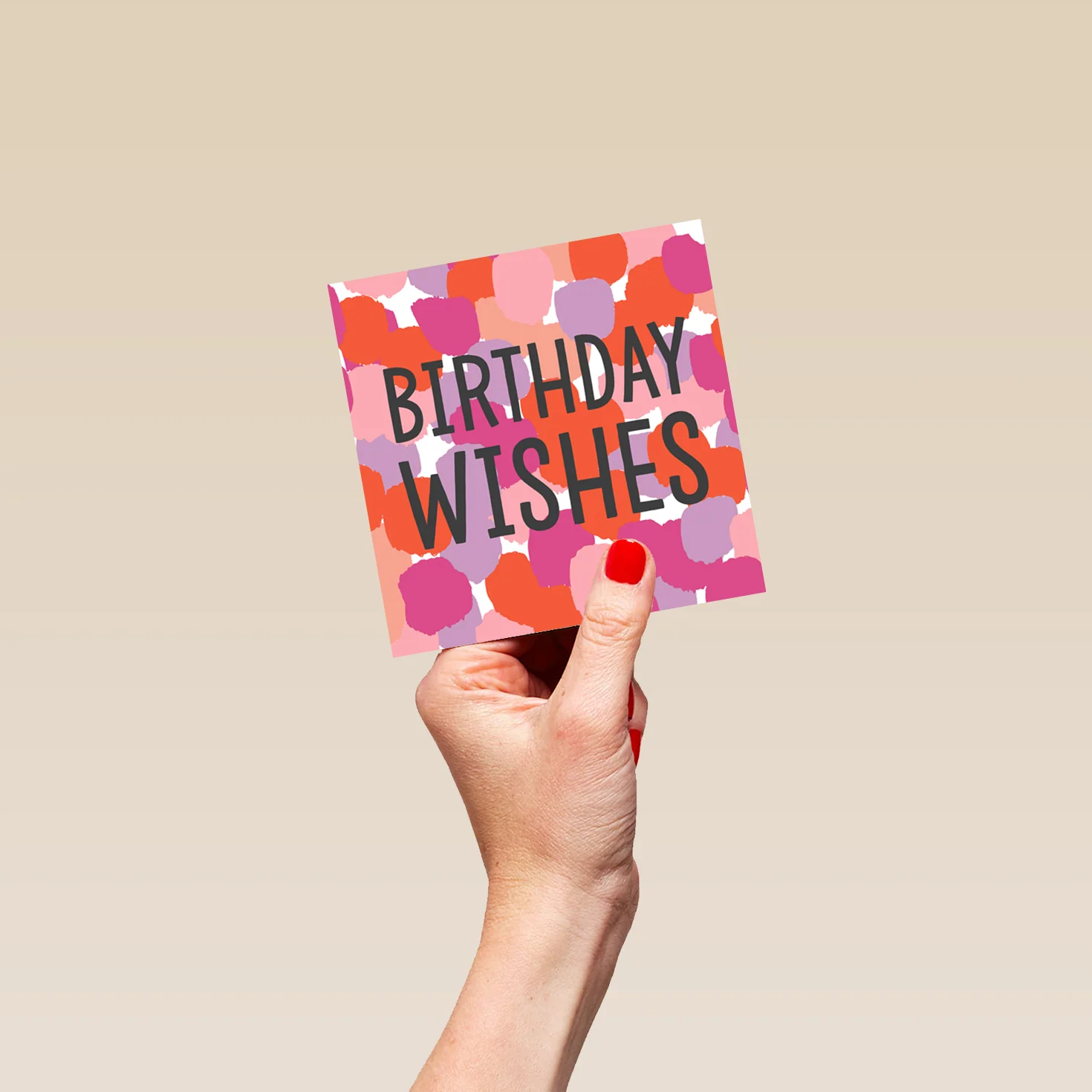 Personalised & Editable Pink Smudges Birthday Card - Image 4