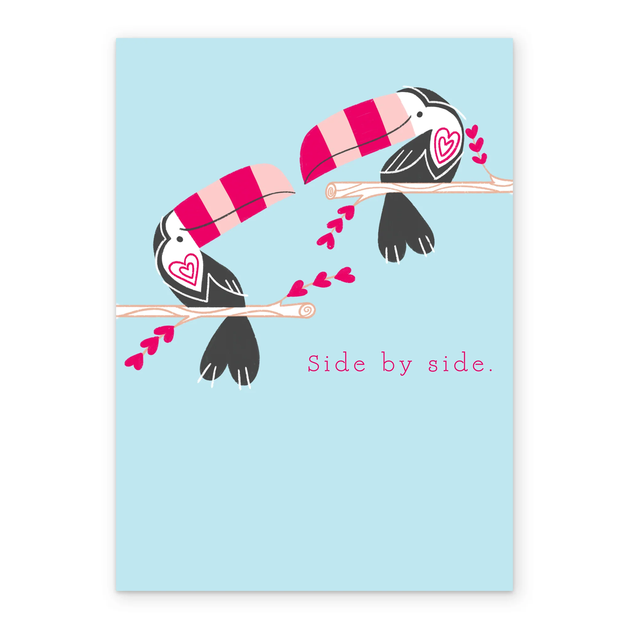 Personalised Editable Pink Toucans Valentine's Day Card - Image 2