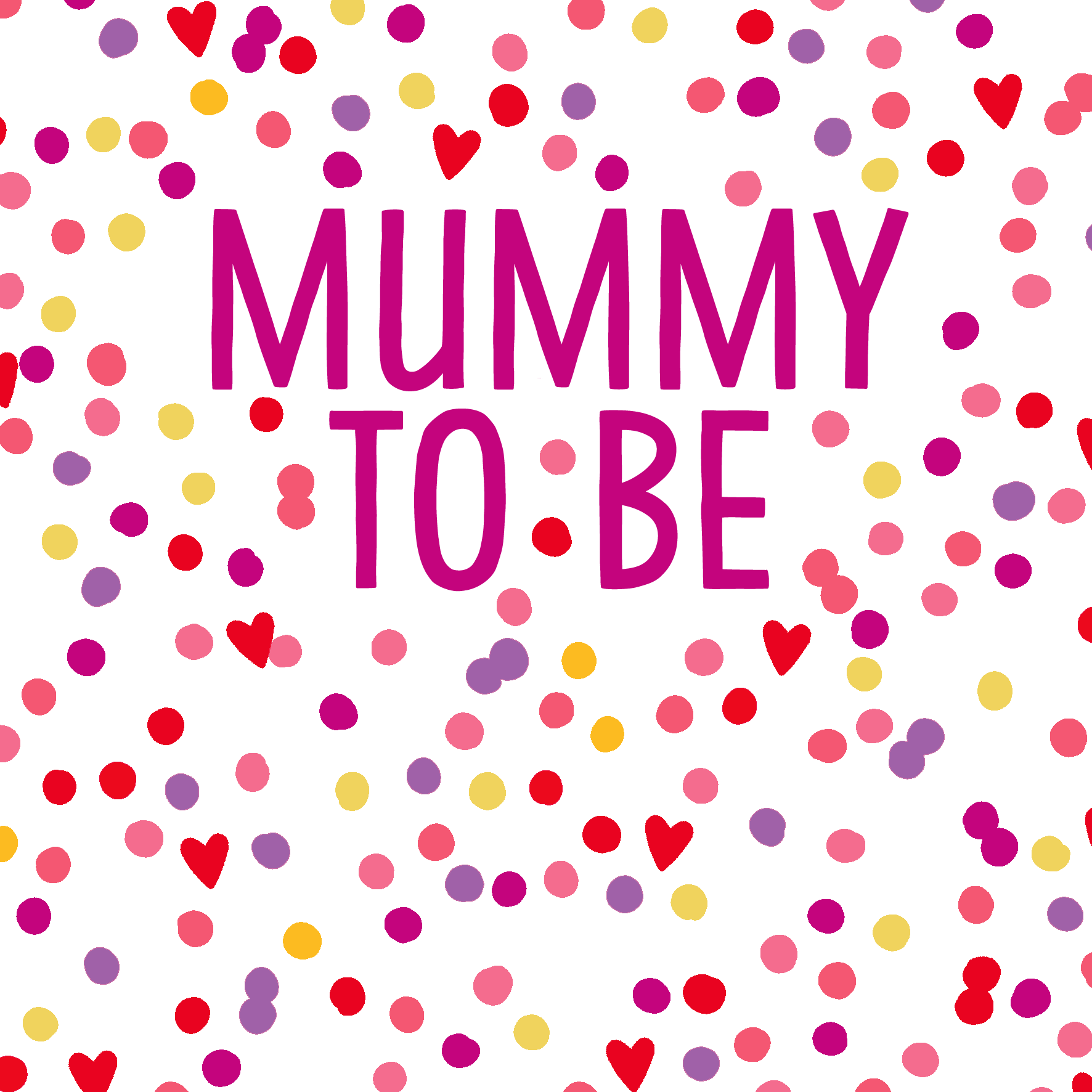Personalised & Editable Polka Dots Mummy To Be Card