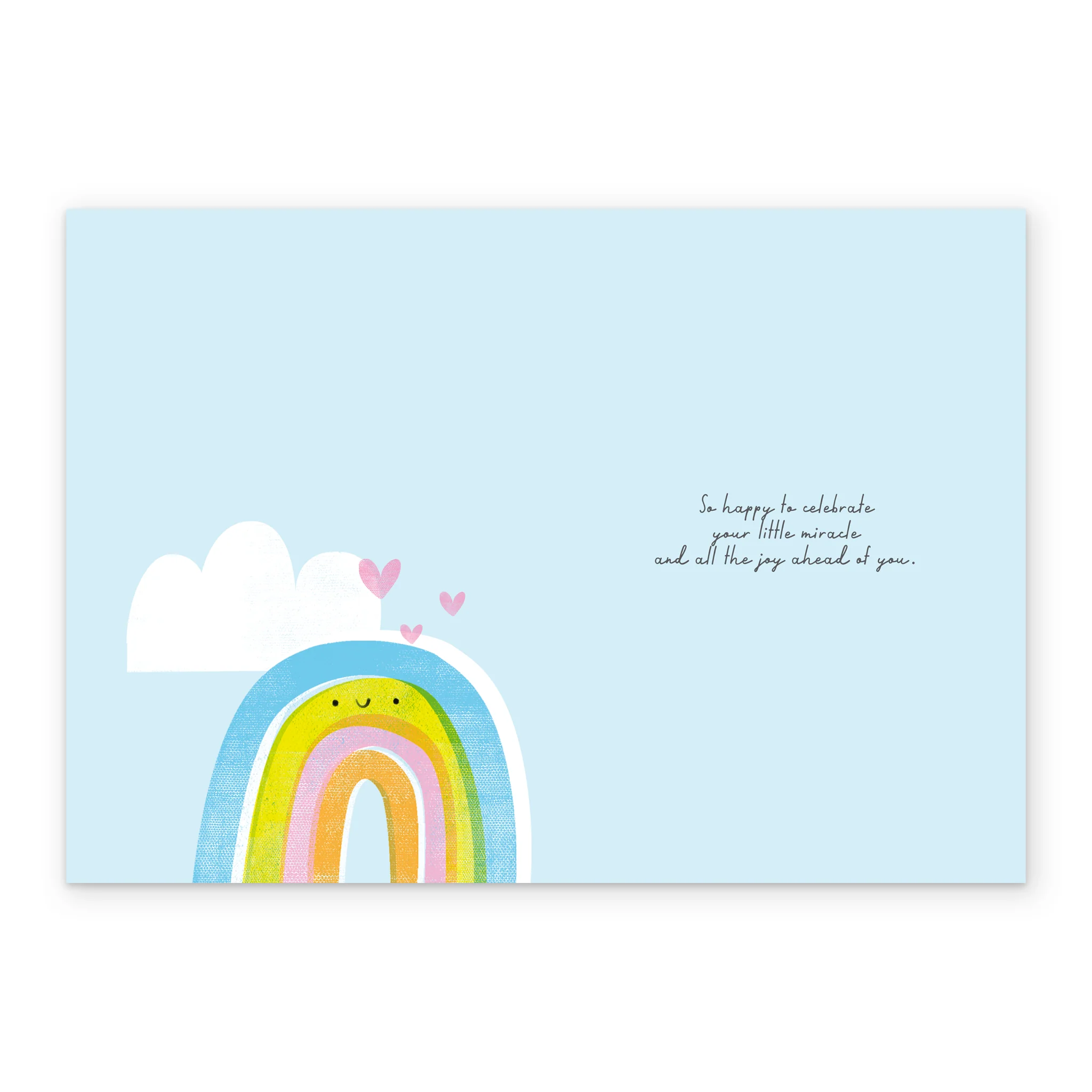 Personalised Editable Rainbow New Baby Card - Image 3