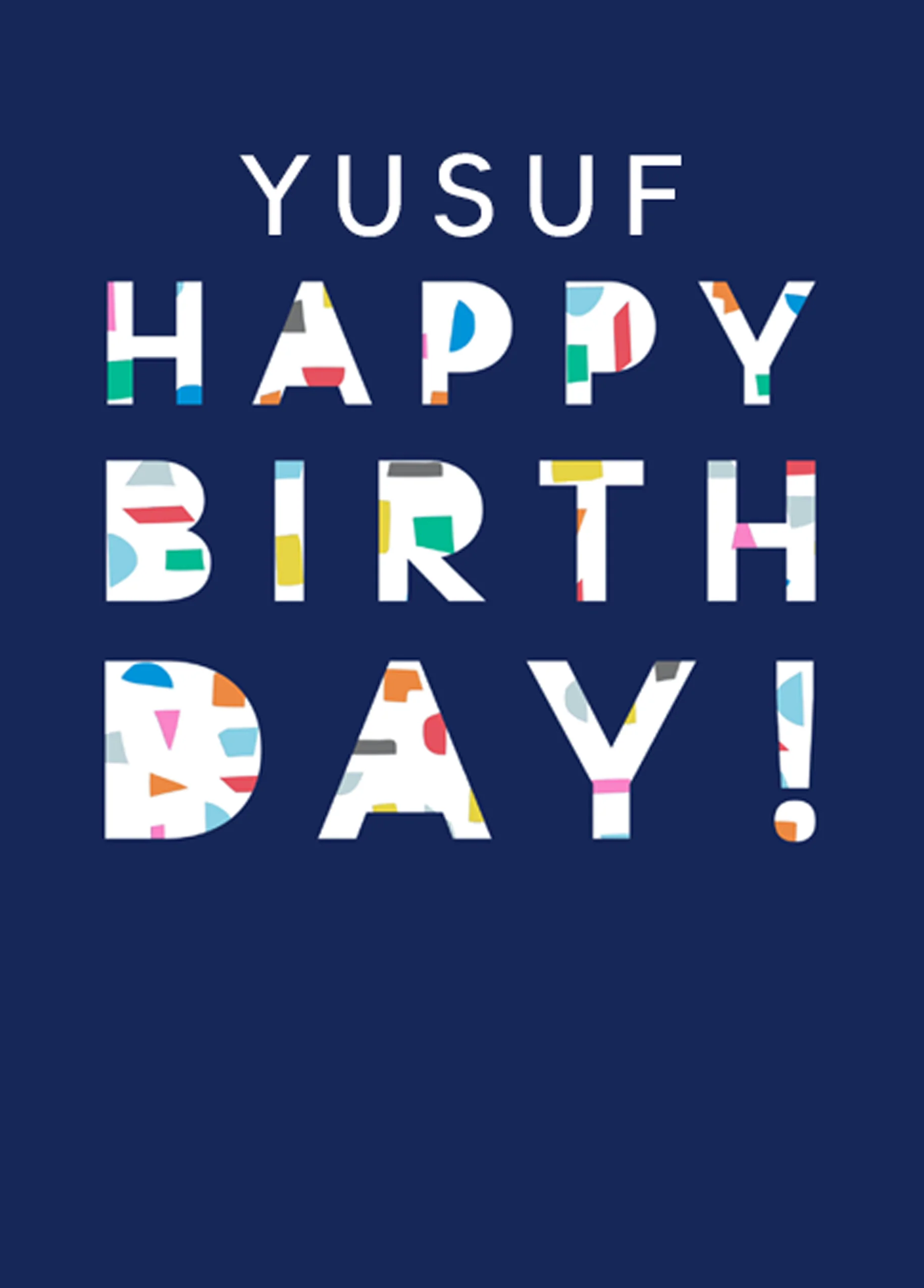 Personalised Editable Rainbow Stripe Birthday Card
