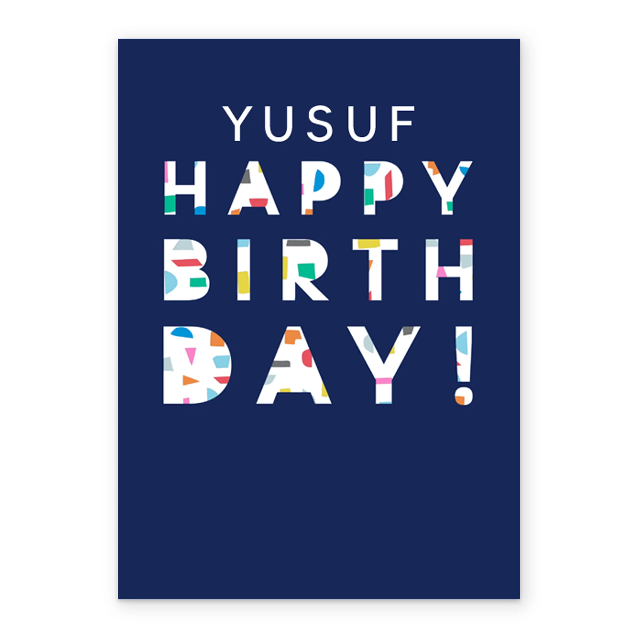 Personalised Editable Rainbow Stripe Birthday Card - Image 2