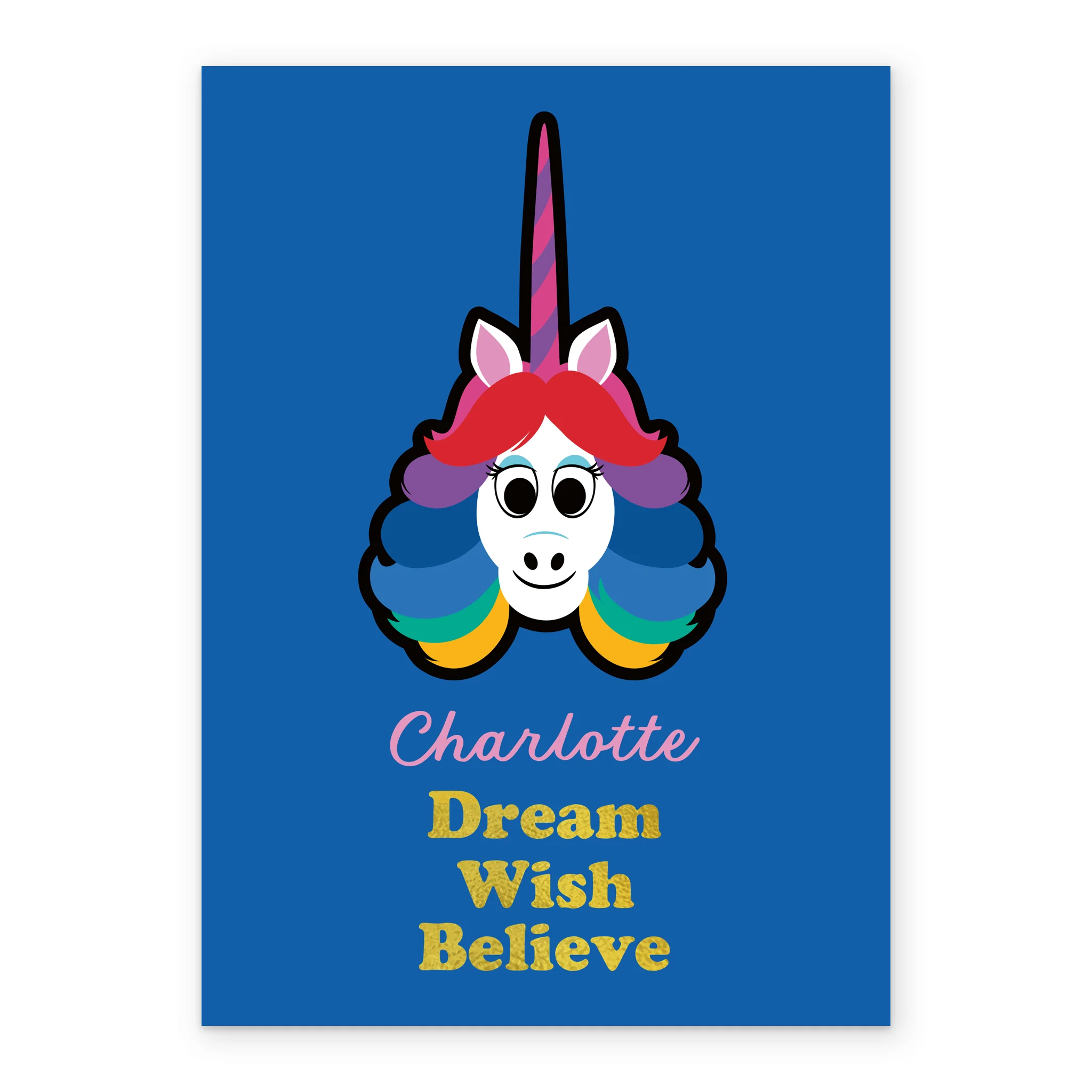 Personalised & Editable Rainbow Unicorn Disney Pride Card - Image 2