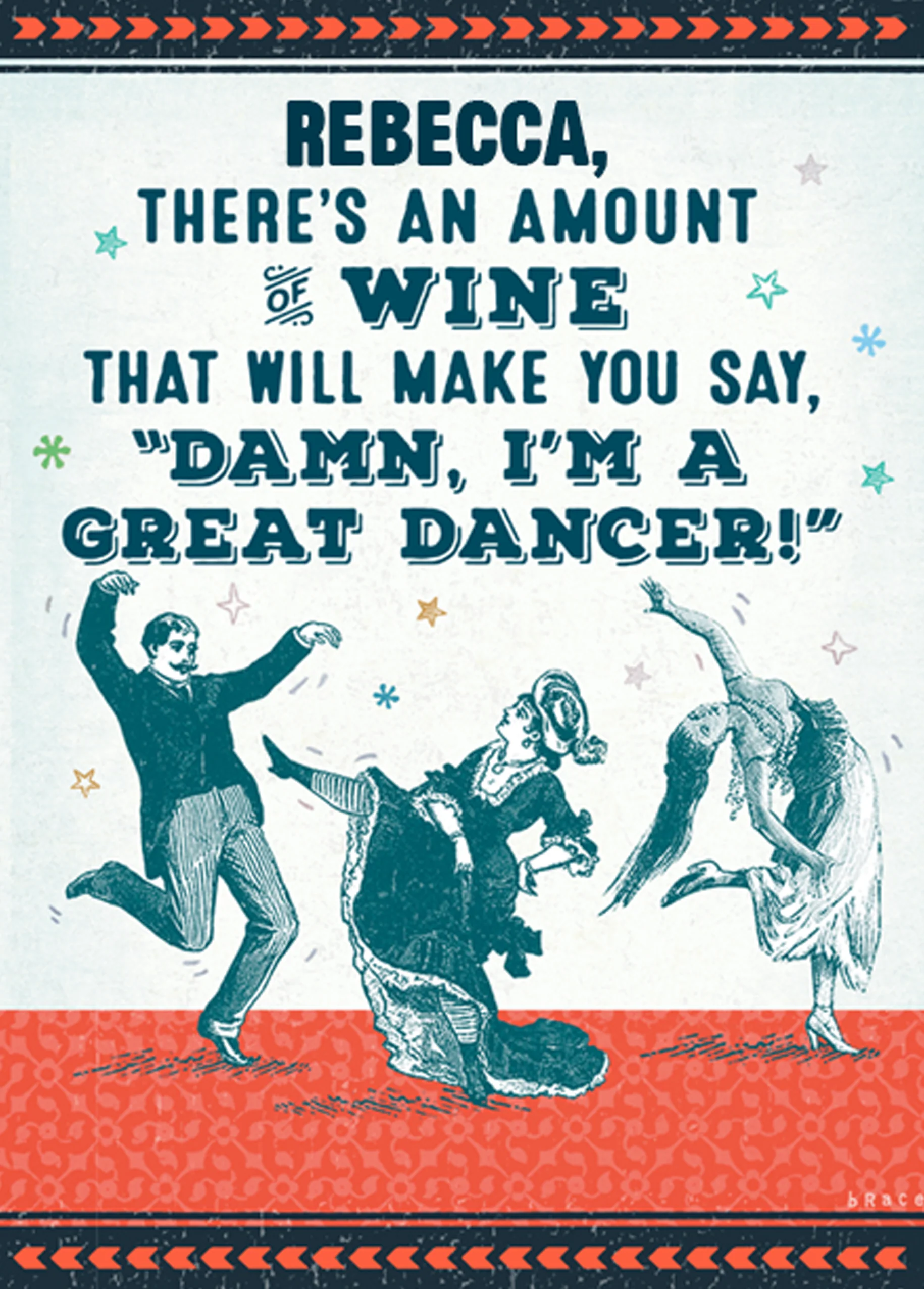 Personalised Editable Retro Great Dancer Funny Birthday Card