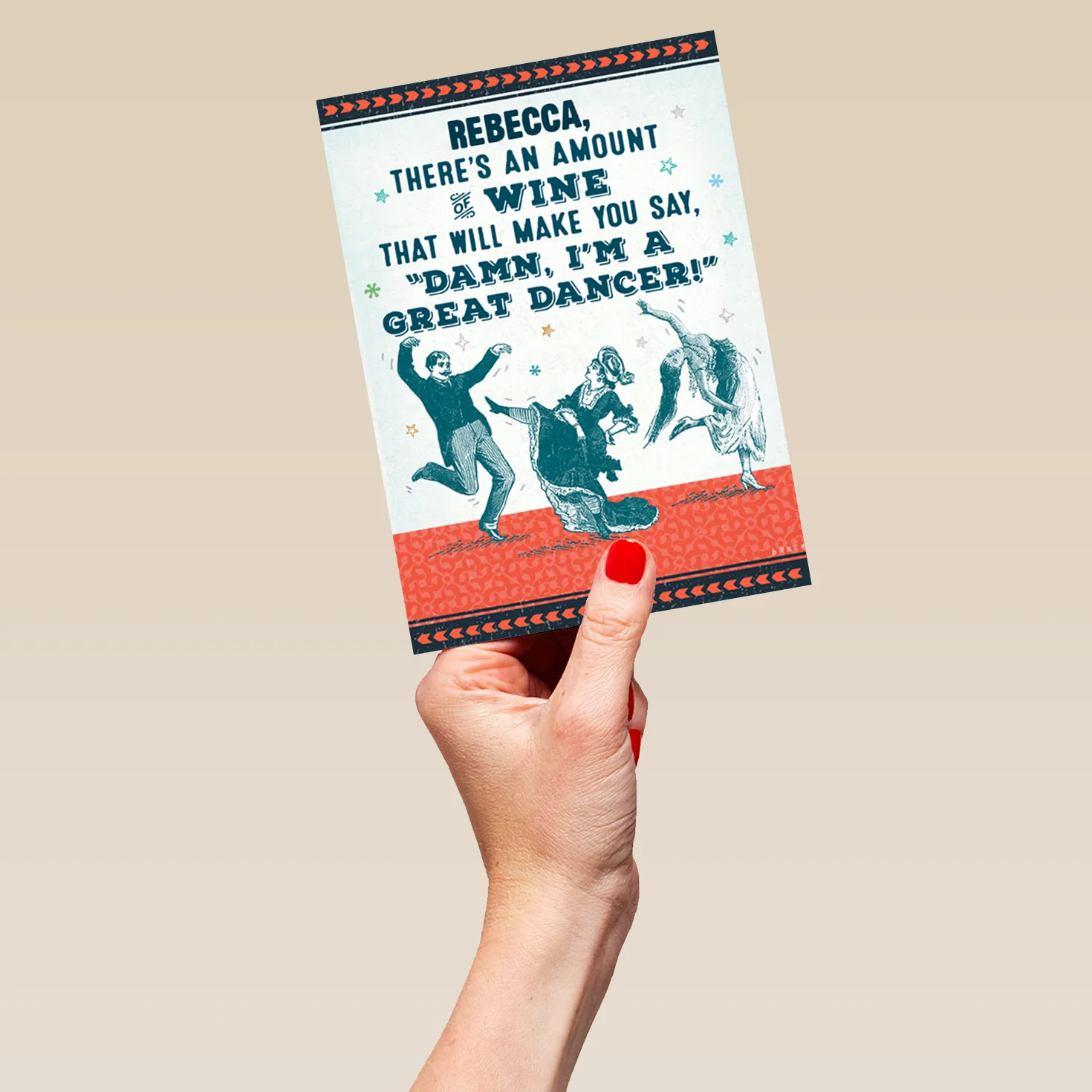 Personalised Editable Retro Great Dancer Funny Birthday Card - Image 5