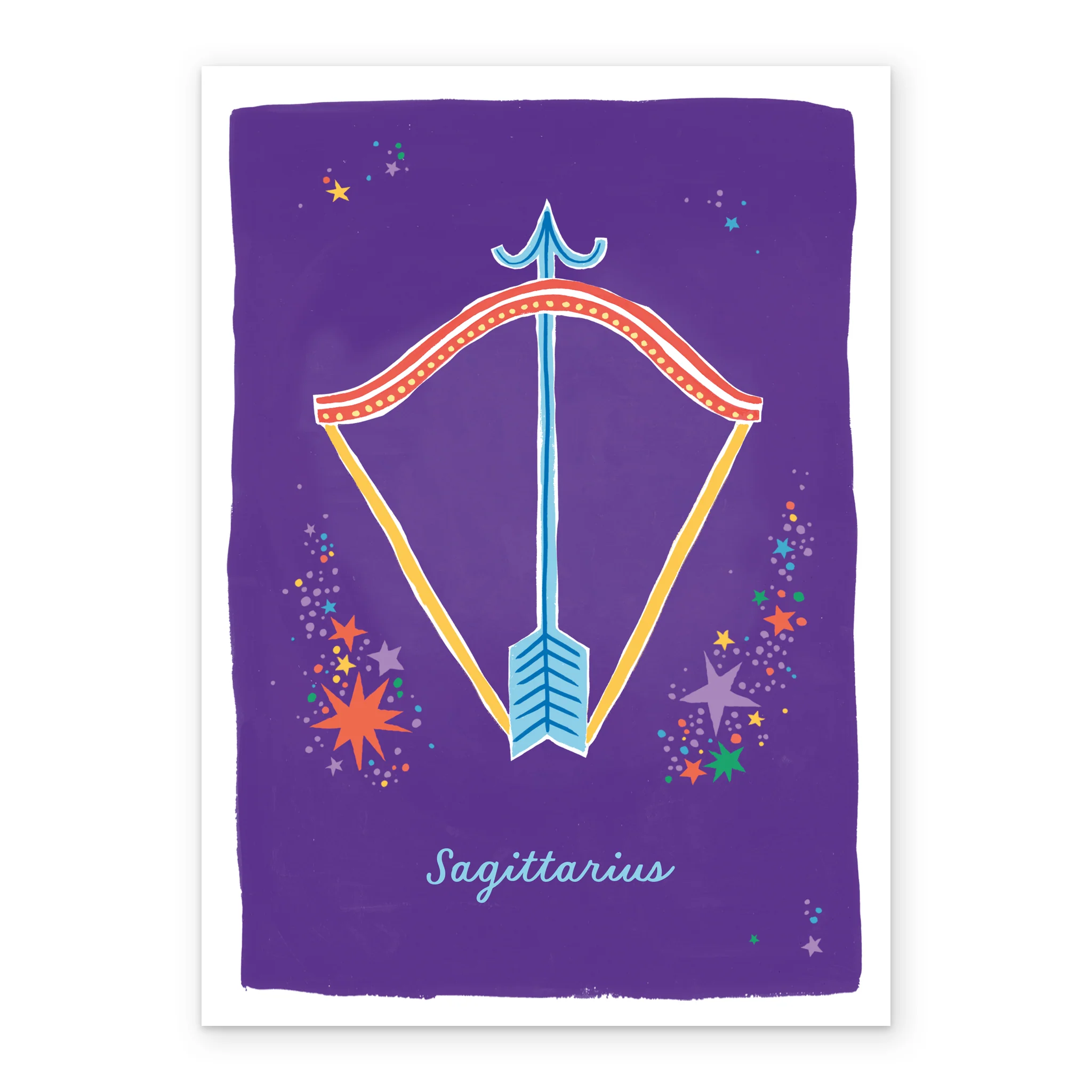 Personalised & Editable Sagittarius Bow and Arrow Birthday Card - Image 2