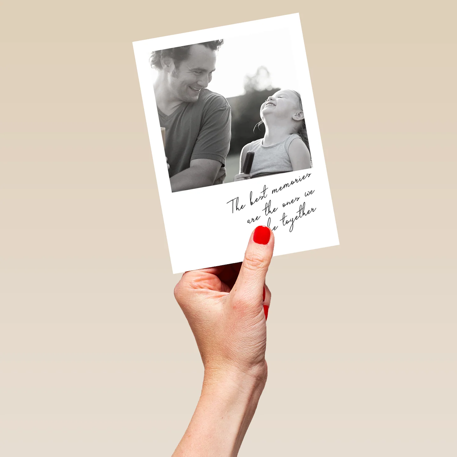Personalised Editable Shaped Photo Frame Father's Day Card - Image 5