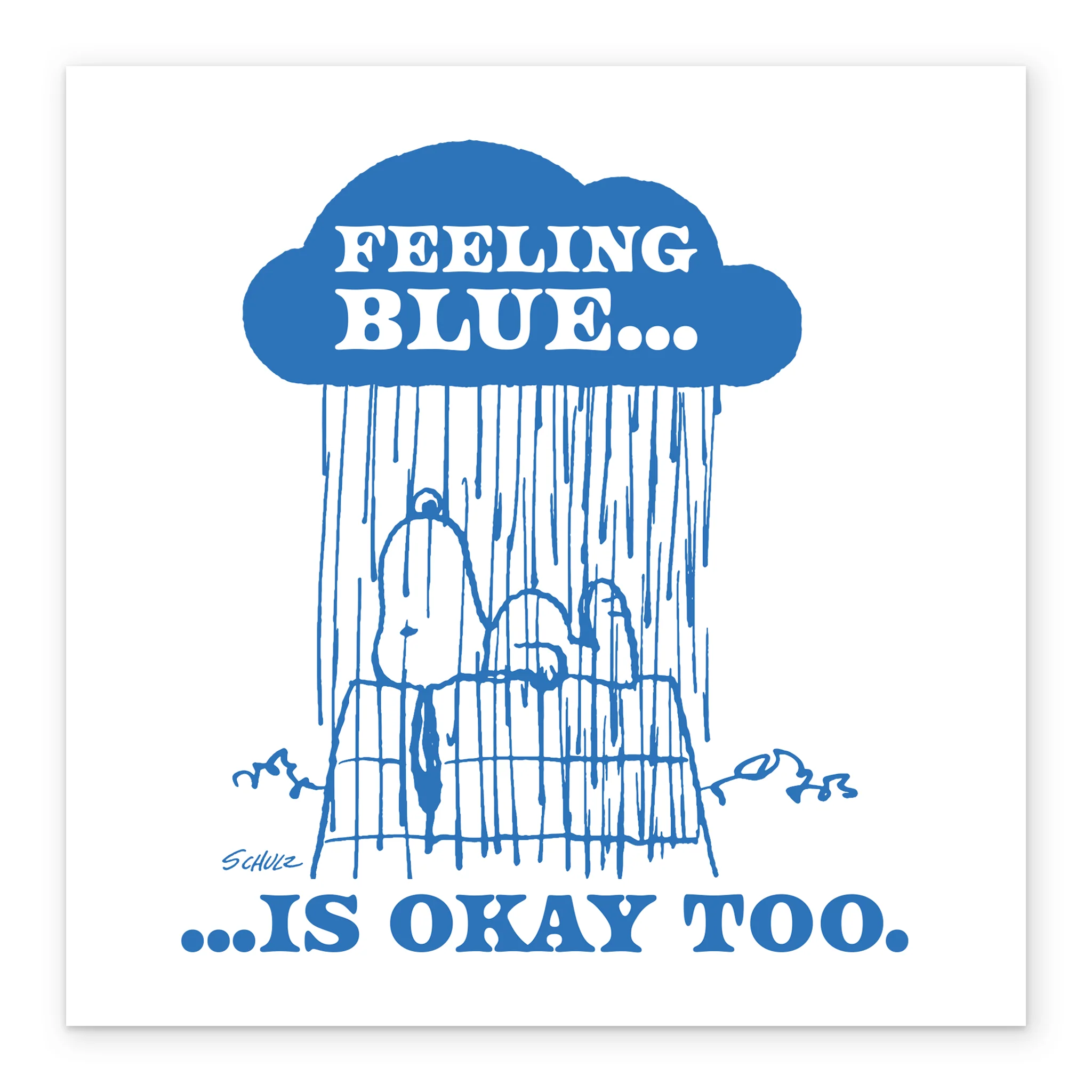 Personalised & Editable SNOOPY Rain Cloud Thinking Of You Card - Image 2