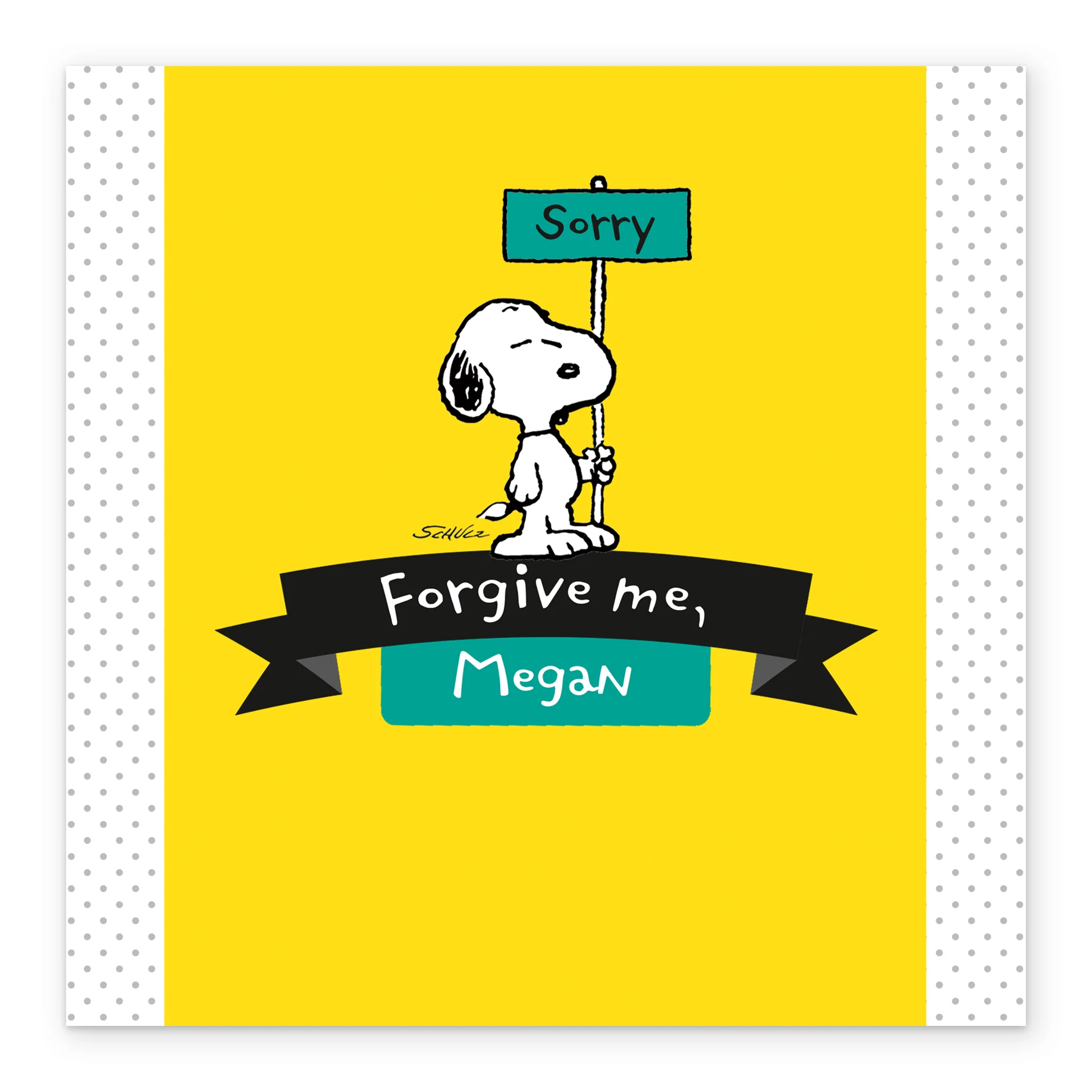 Personalised & Editable PEANUTS™ SNOOPY Sorry Card - Image 2