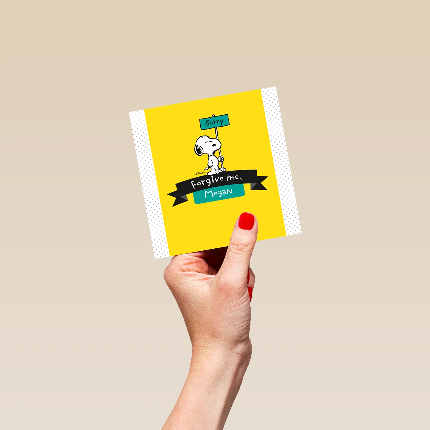 Personalised & Editable PEANUTS™ SNOOPY Sorry Card - Image 4
