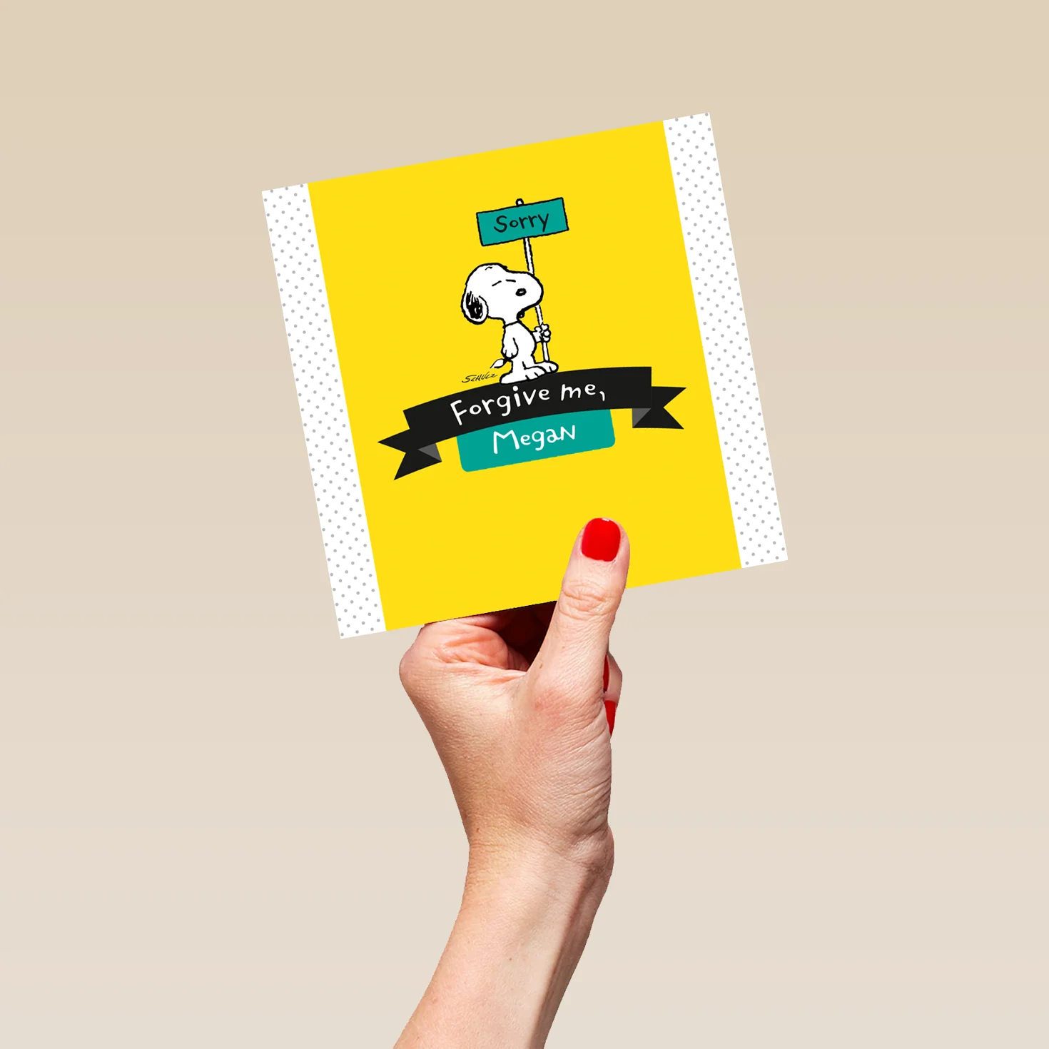 Personalised & Editable PEANUTS™ SNOOPY Sorry Card - Image 5