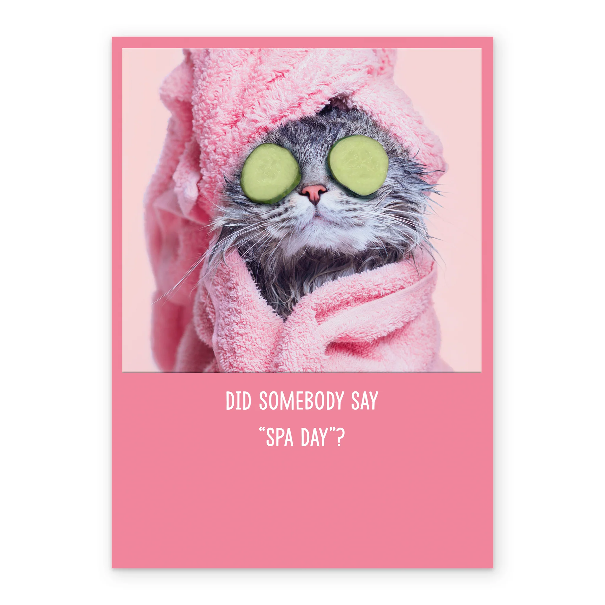 Personalised Editable Spa Day Cat Mother's Day Card - Image 2