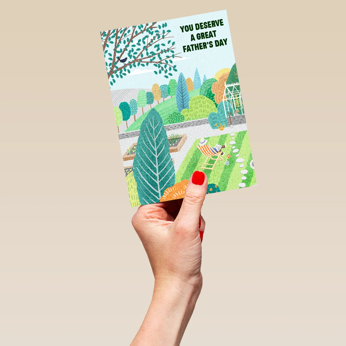 Personalised Editable Spring Scene Father's Day Card - Image 5