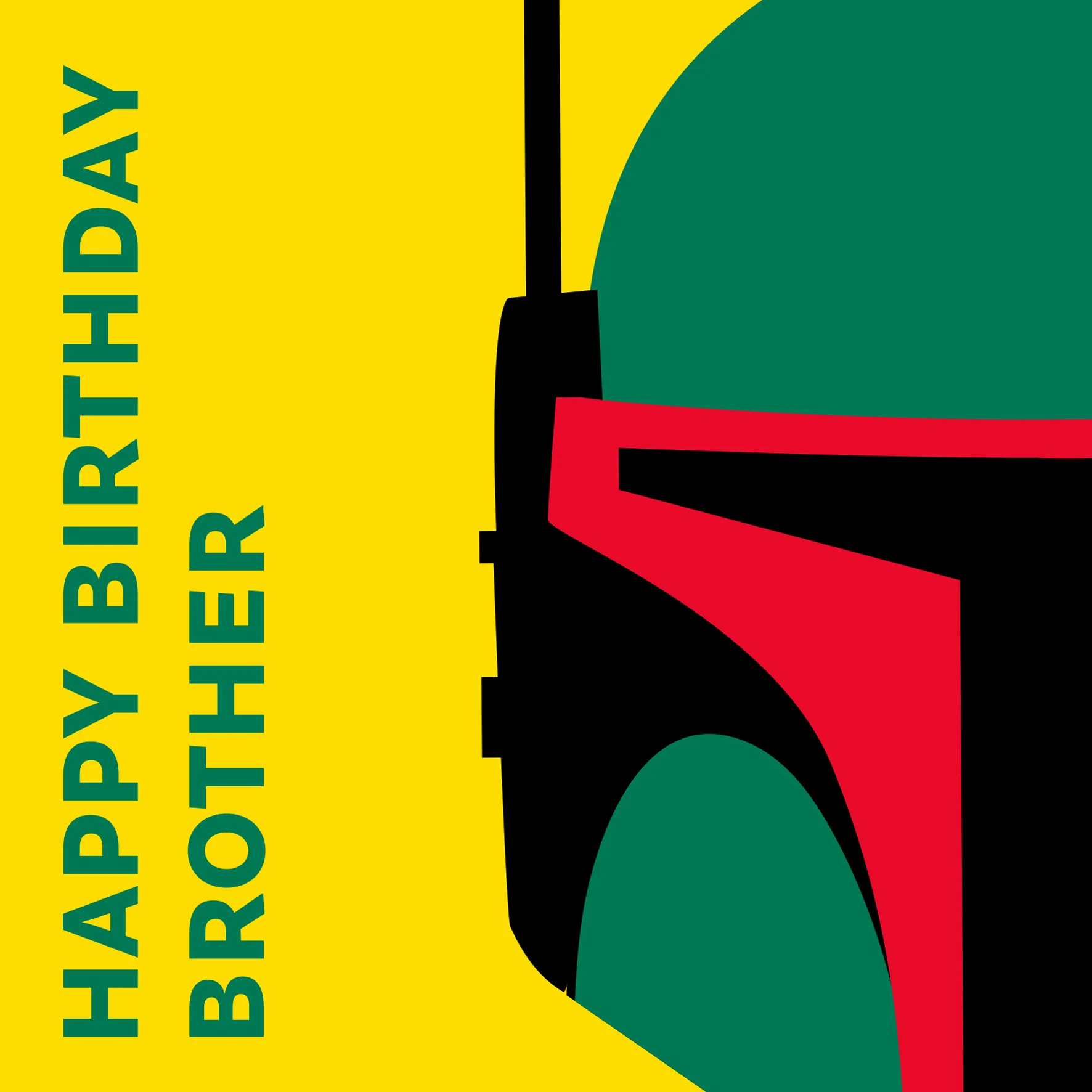 Personalised & Editable Star Wars™ Boba Fett Brother Birthday Card