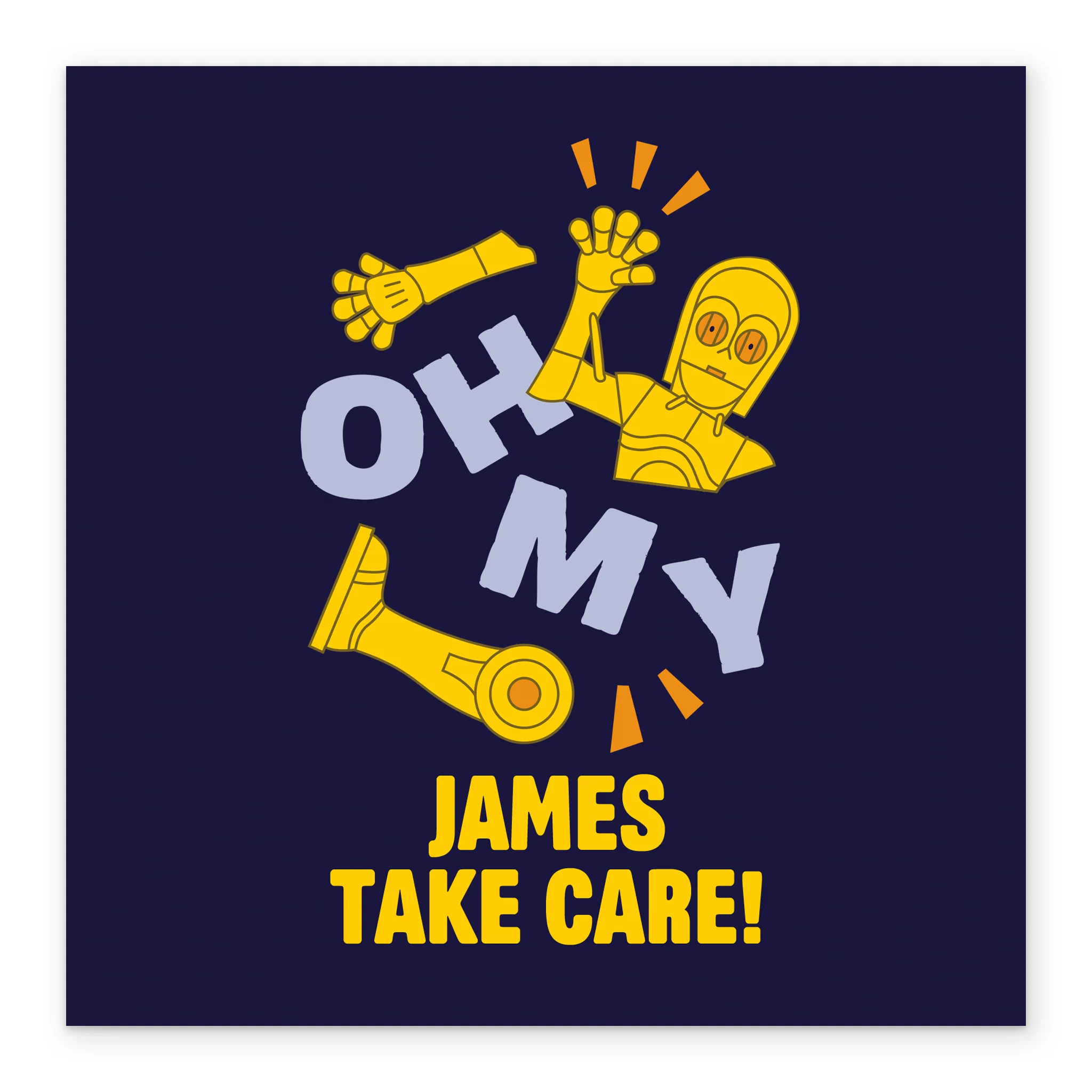 Personalised & Editable Star Wars™ C-3PO Get Well Soon Card - Image 2