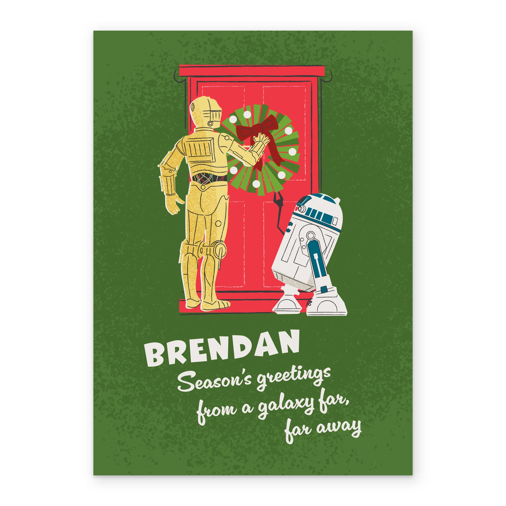Personalised Editable Star Wars™ C-3PO & R2-D2 Christmas Card - Image 2