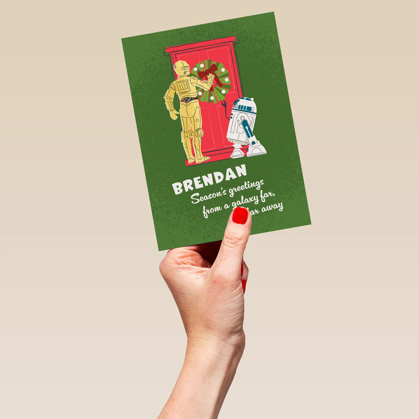 Personalised Editable Star Wars™ C-3PO & R2-D2 Christmas Card - Image 5