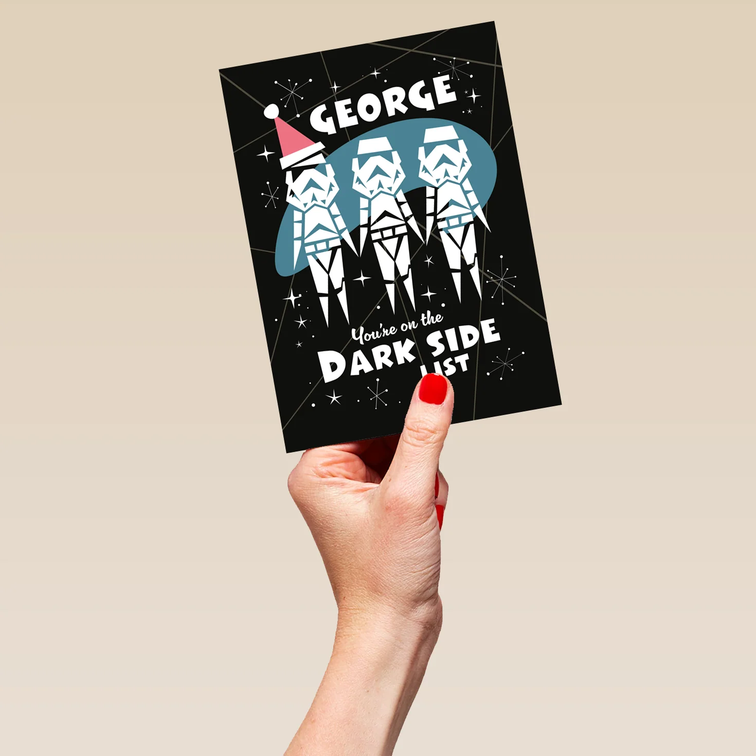 Personalised Editable Star Wars™ Dark Side List Christmas Card - Image 5