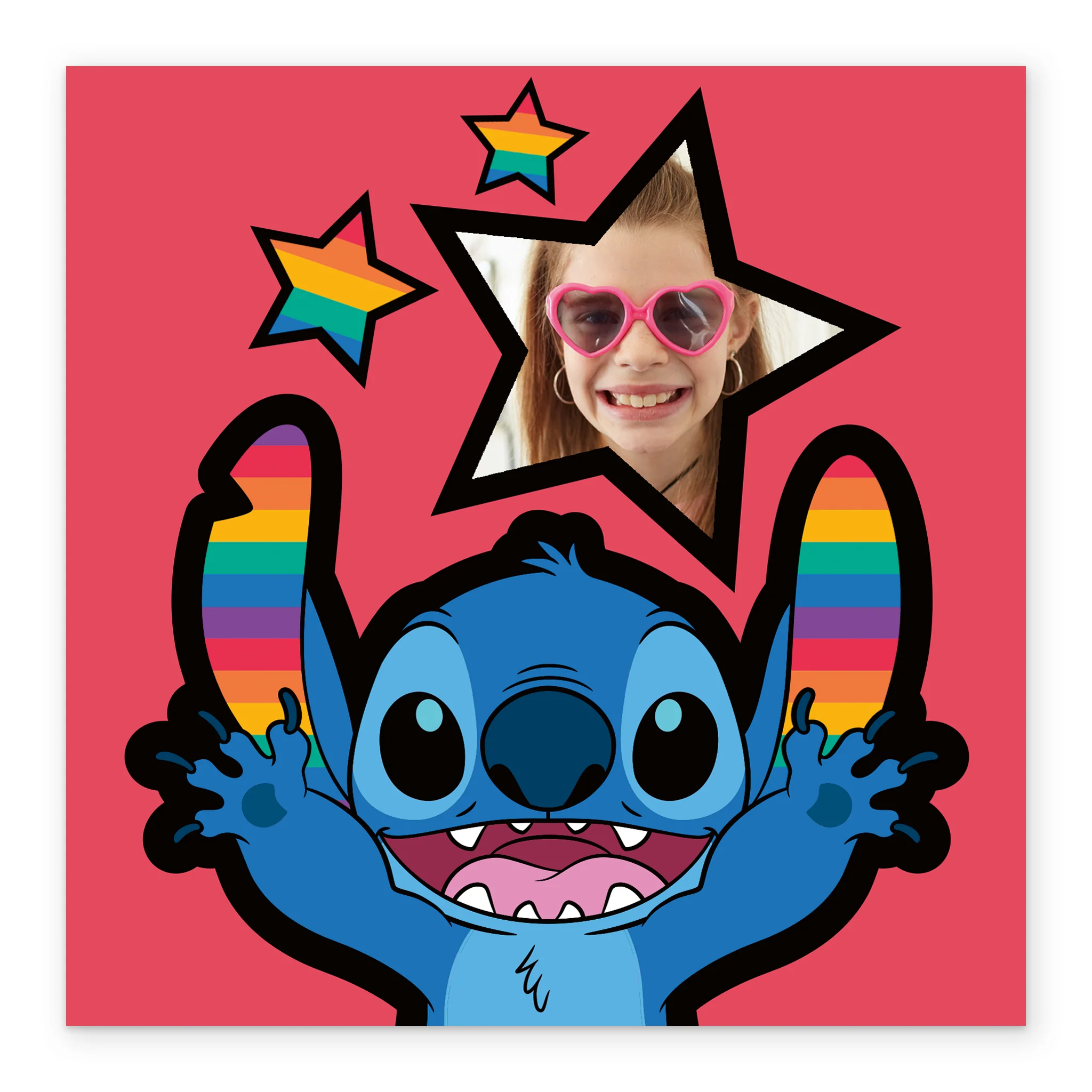 Personalised & Editable Stitch Photo Upload Disney Pride Card - Image 2
