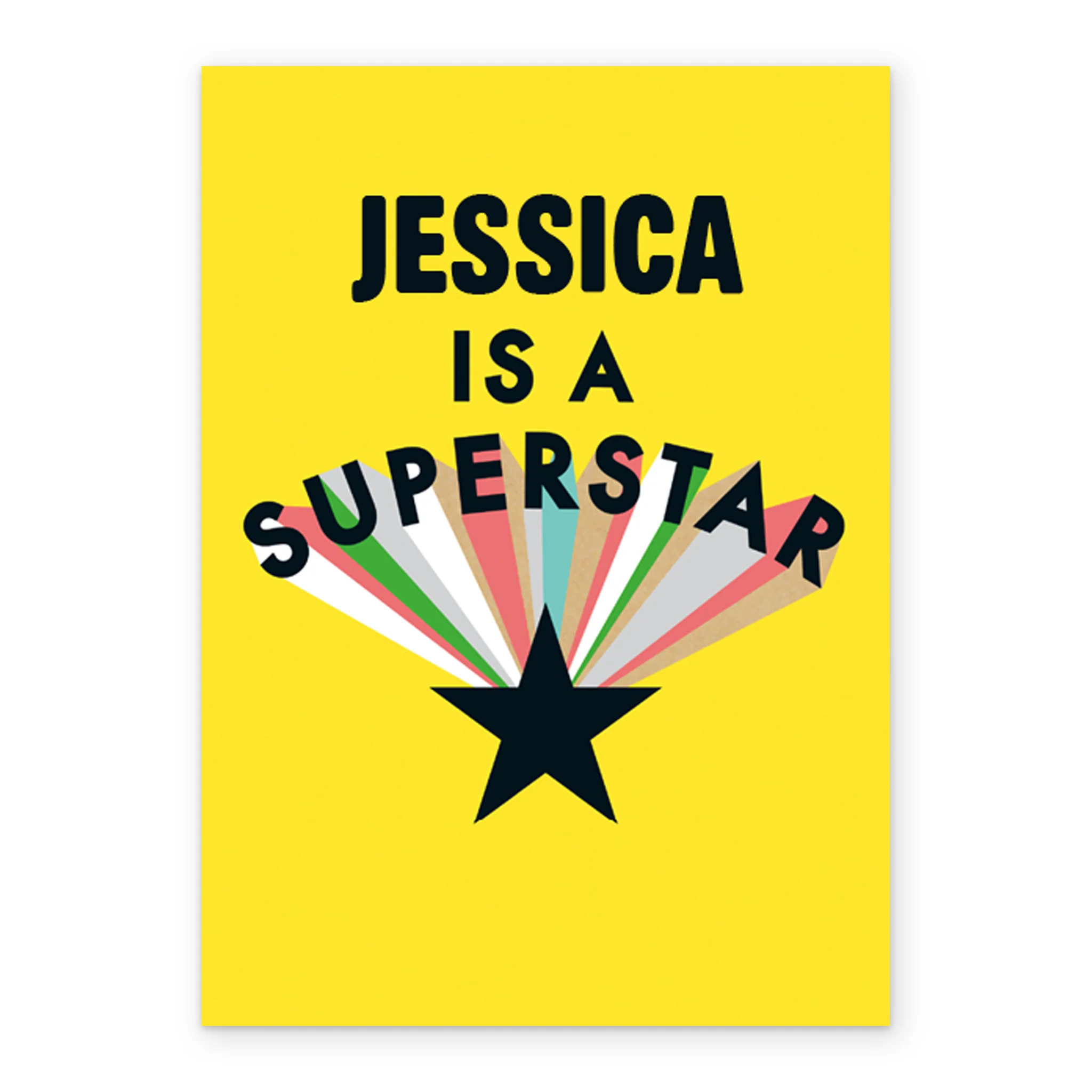 Personalised Editable Superstar Congratulations Card - Image 2