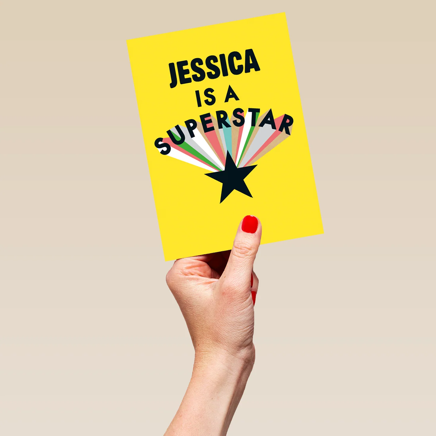Personalised Editable Superstar Congratulations Card - Image 5