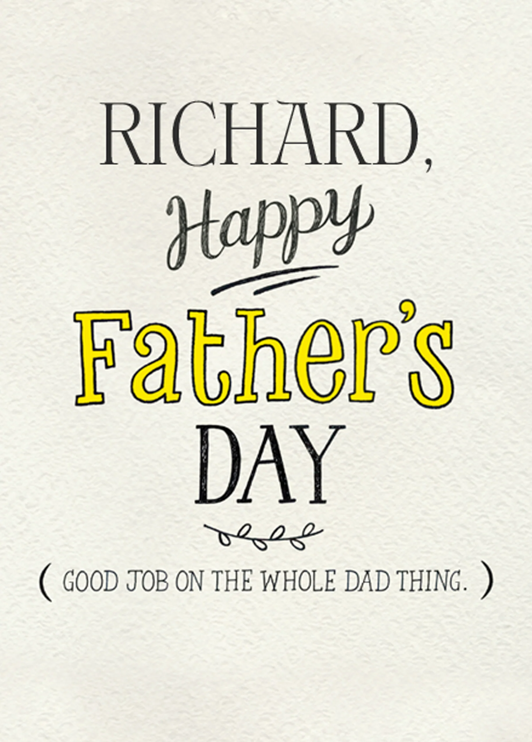 Personalised Editable Text Father's Day Card For Dad