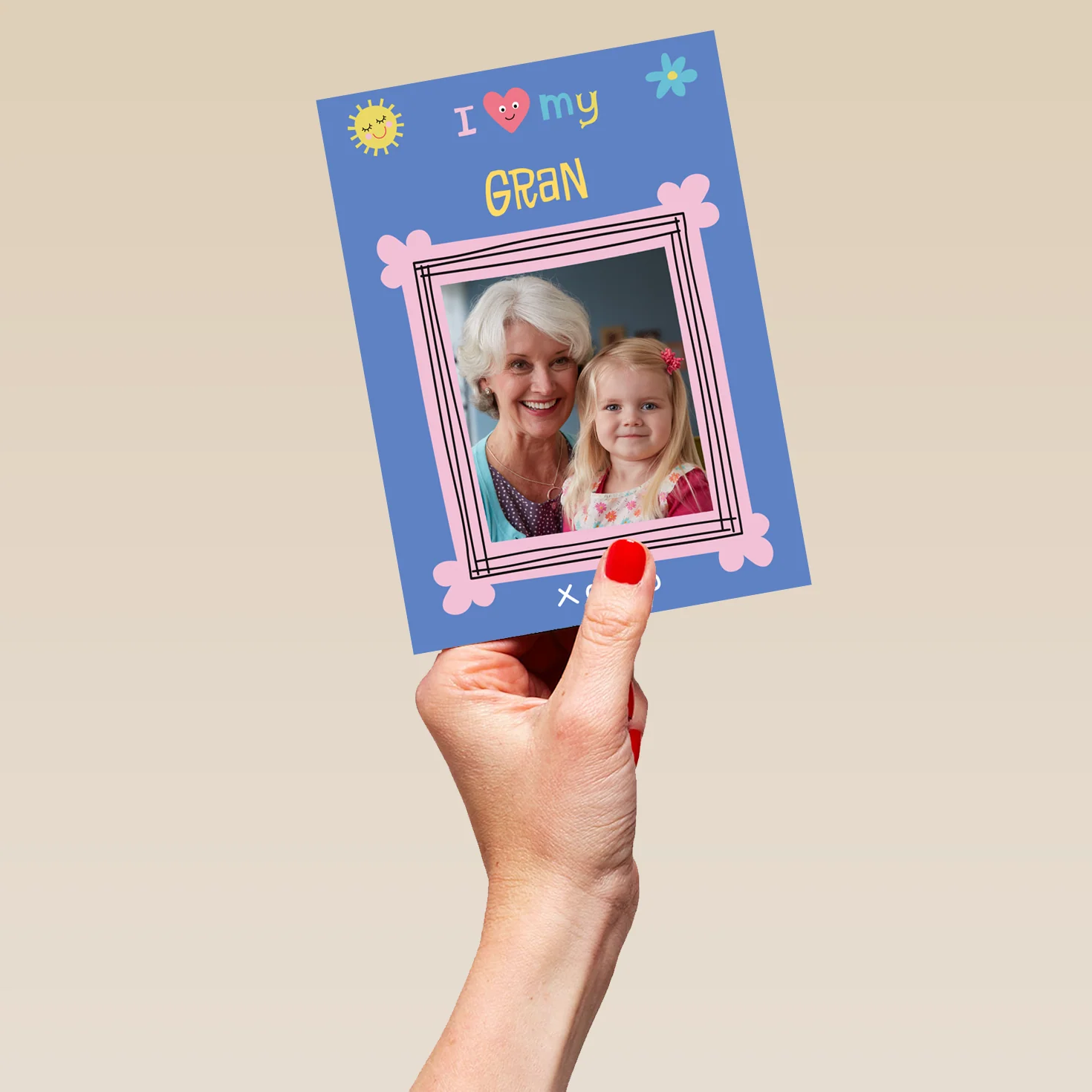 Personalised Editable Text I Love My Gran Mother's Day Photo Upload Card - Image 5