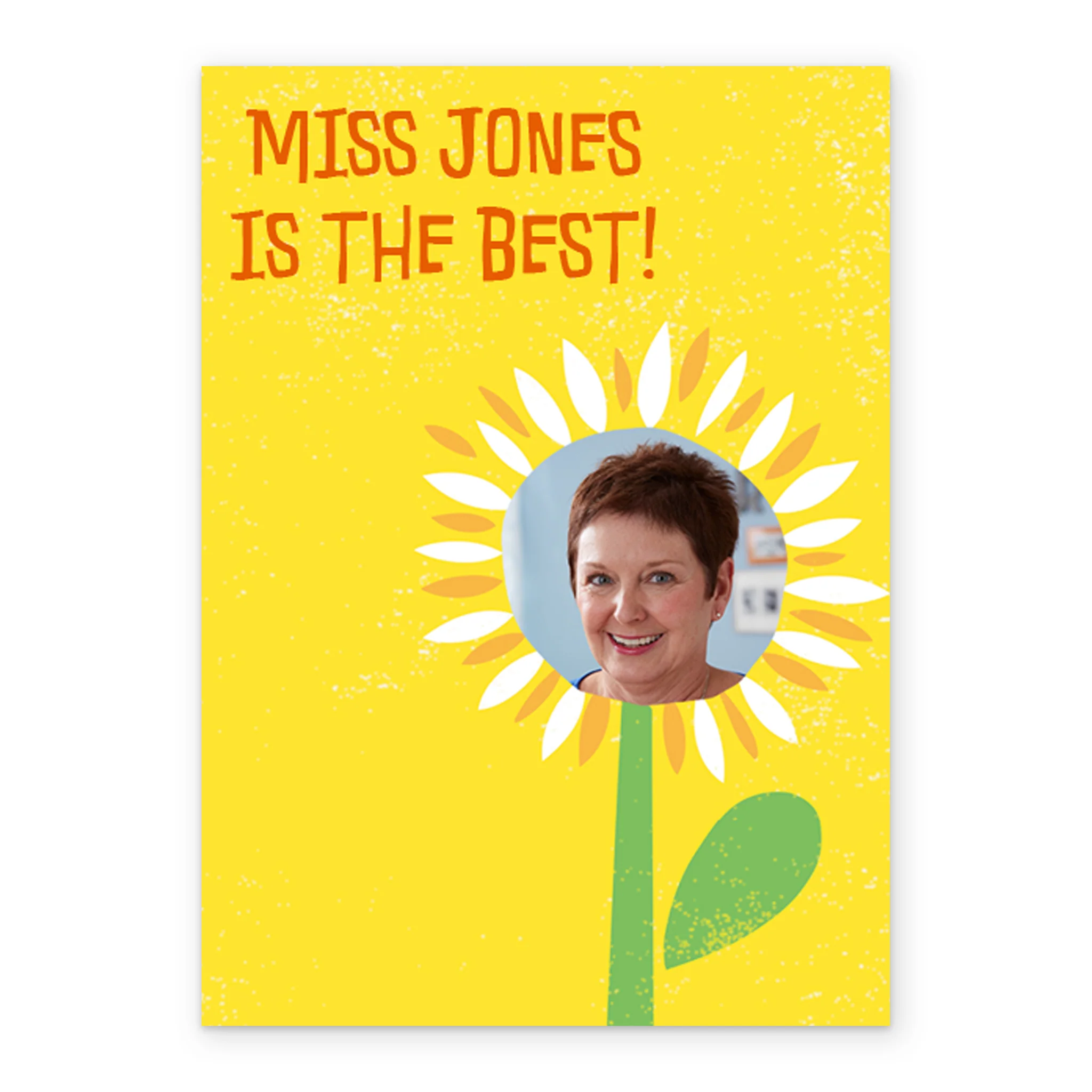 Personalised Editable Thank You Teacher Photo Upload Card - Image 2