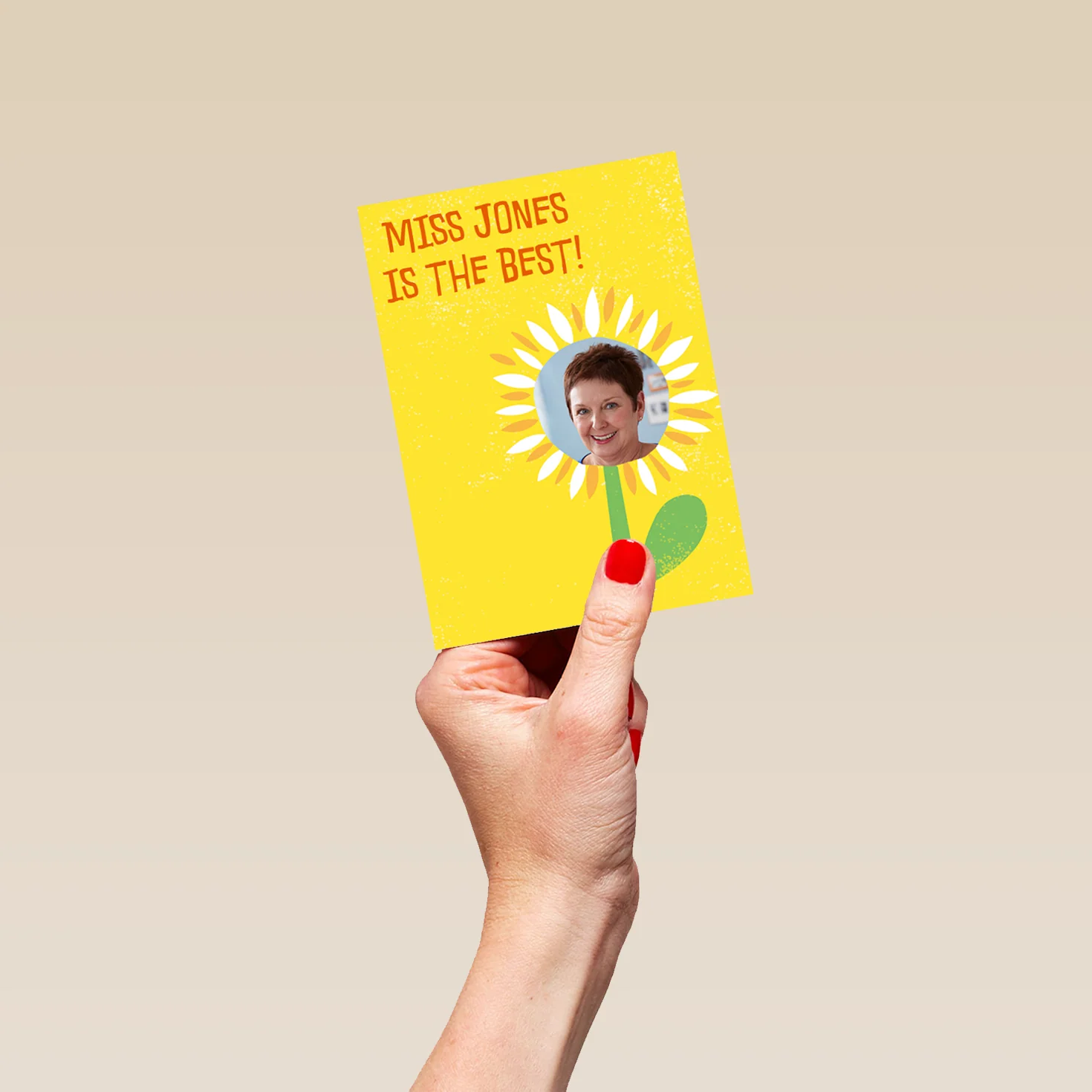 Personalised Editable Thank You Teacher Photo Upload Card - Image 4