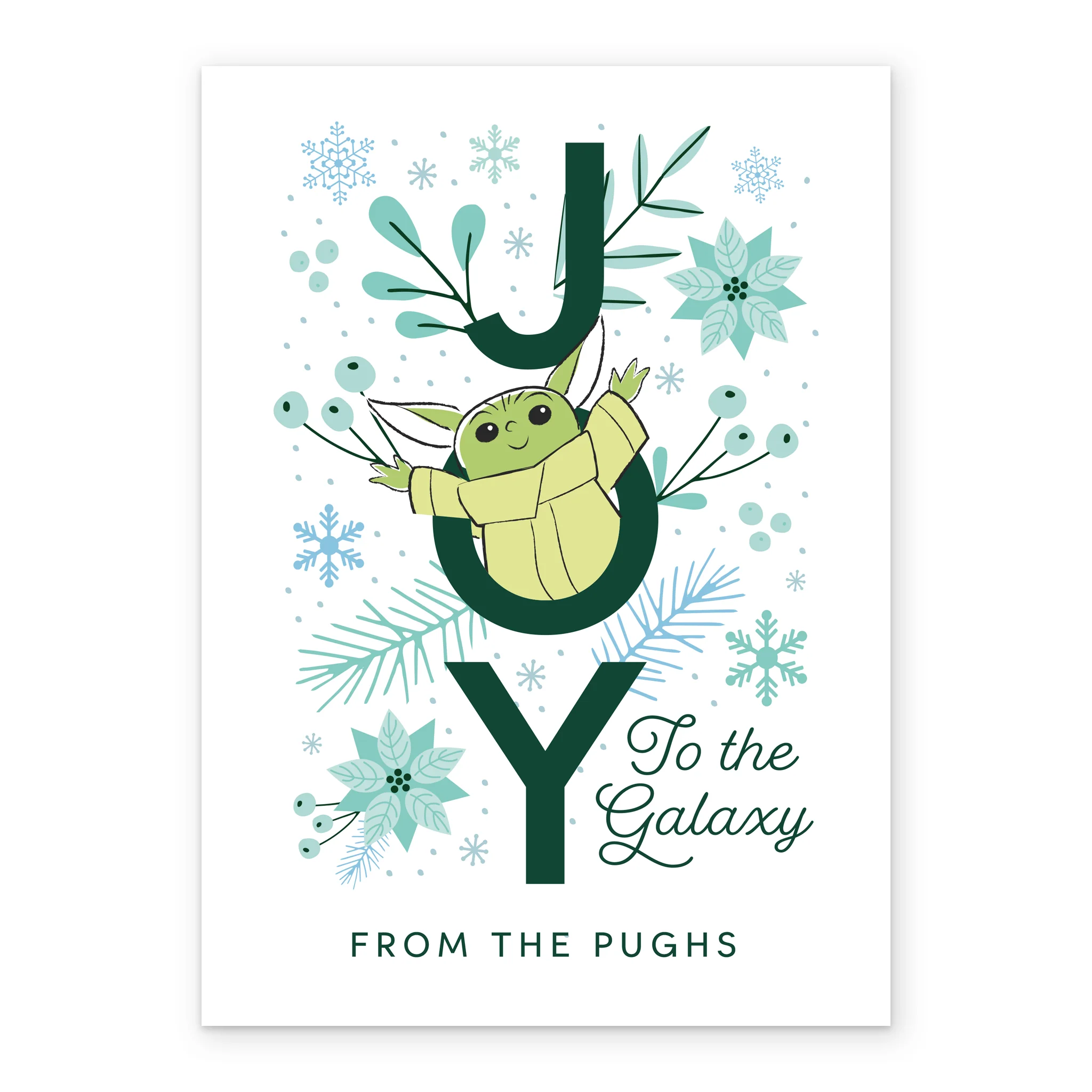 Personalised Editable The Mandalorian™ Grogu™ 'JOY' Christmas Card - Image 2