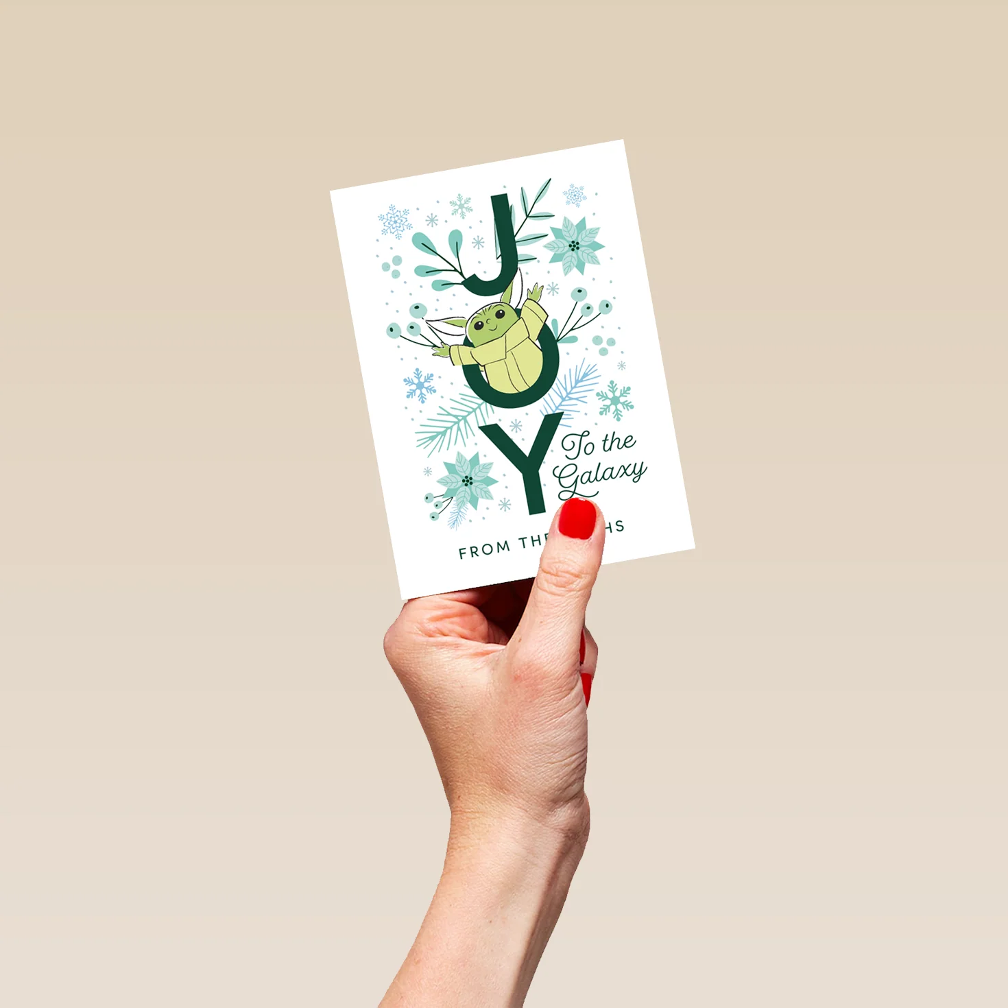 Personalised Editable The Mandalorian™ Grogu™ 'JOY' Christmas Card - Image 4