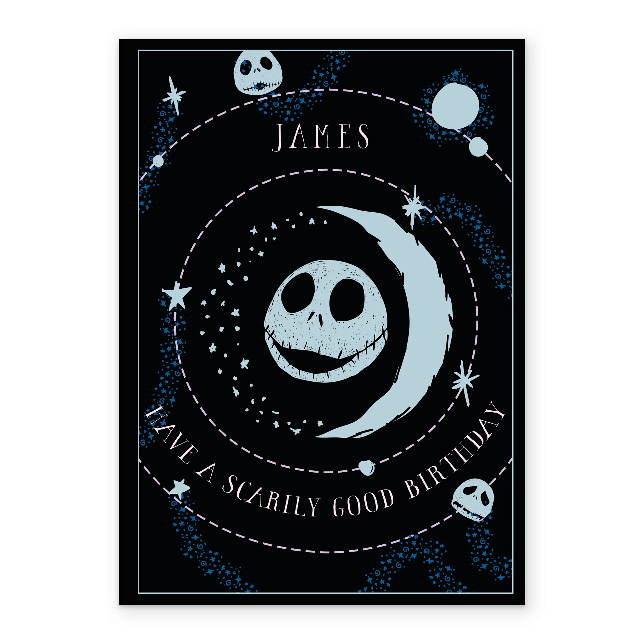 Personalised & Editable The Nightmare Before Christmas Moon Birthday Card - Image 2